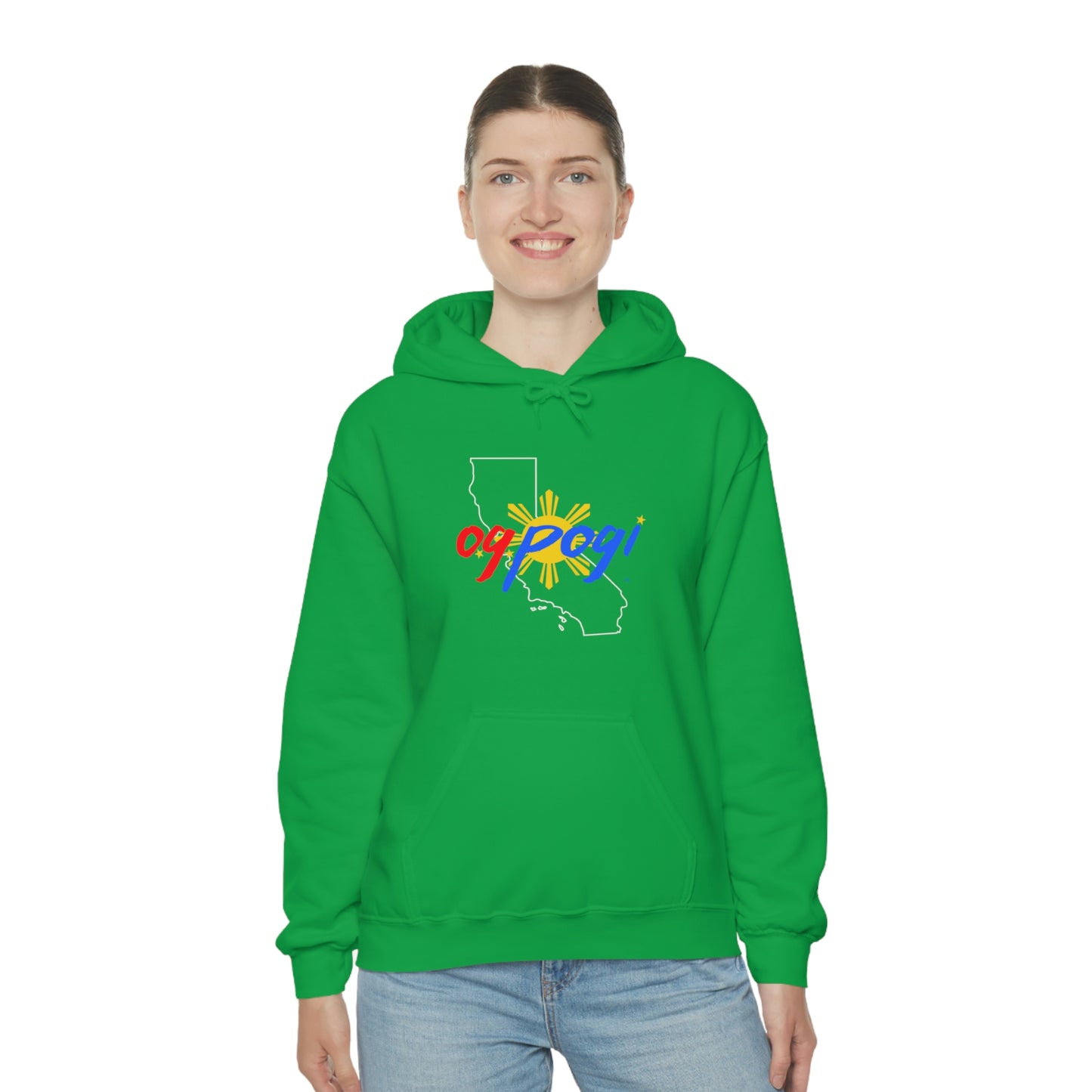 California OG Pogi (white border) - Unisex Heavy Blend Hooded Sweatshirt