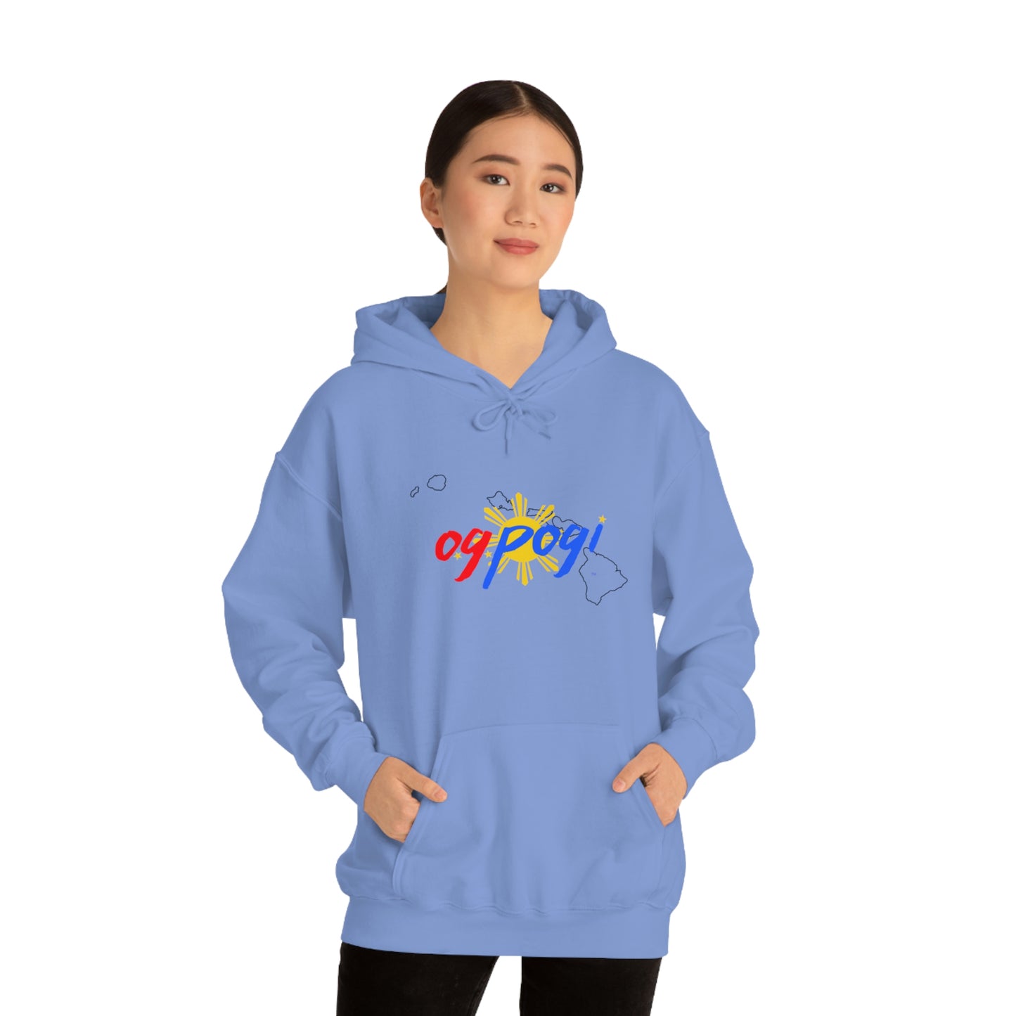 Hawaii OG Pogi (black border) - Unisex Heavy Blend Hooded Sweatshirt