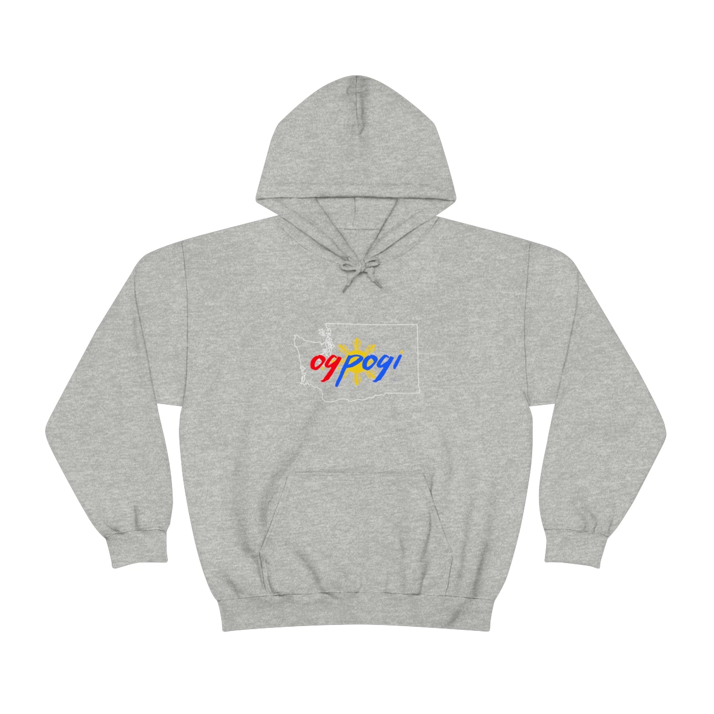 Washington OG Pogi (white border) - Unisex Heavy Blend Hooded Sweatshirt