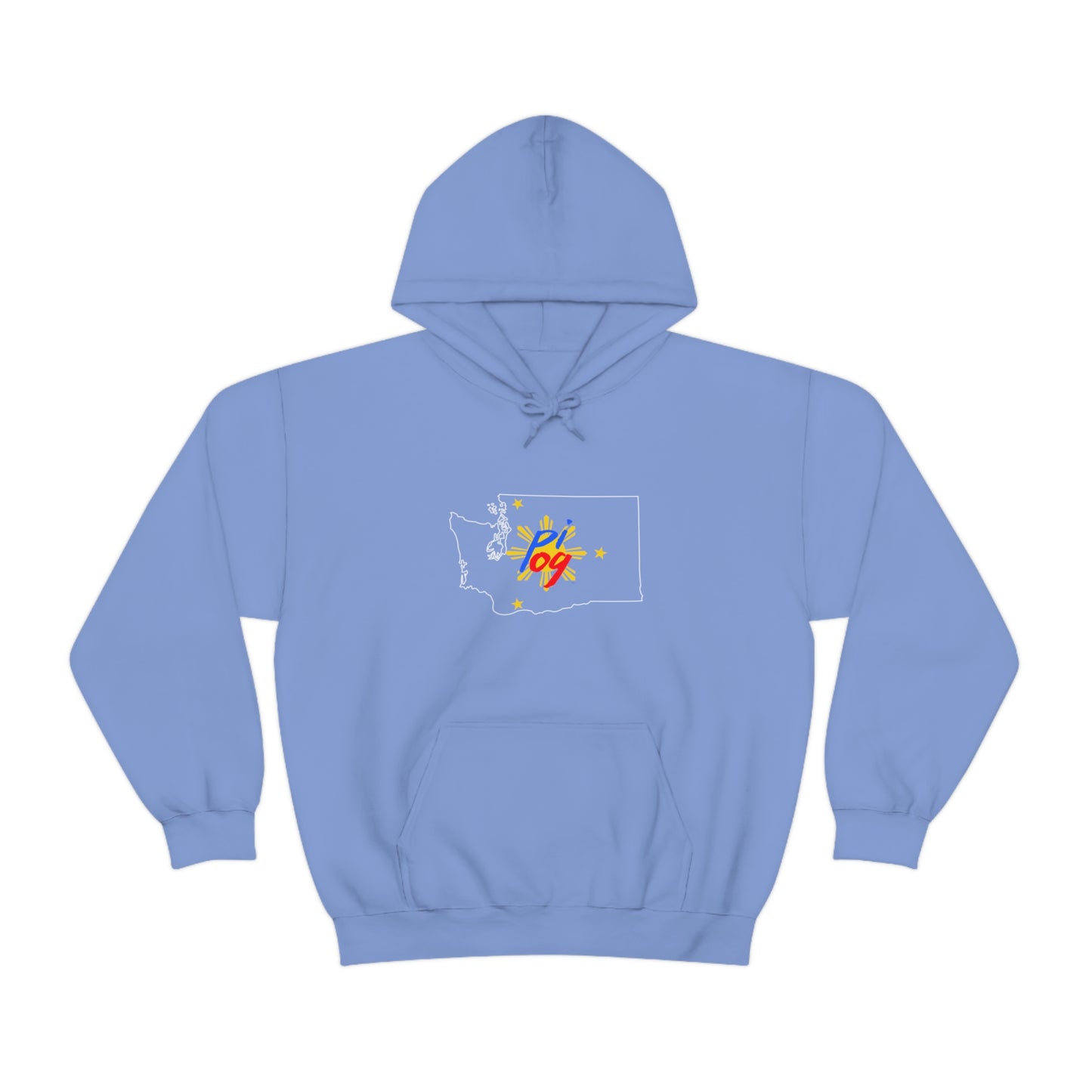 Washington PI OG (white border) - Unisex Heavy Blend Hooded Sweatshirt