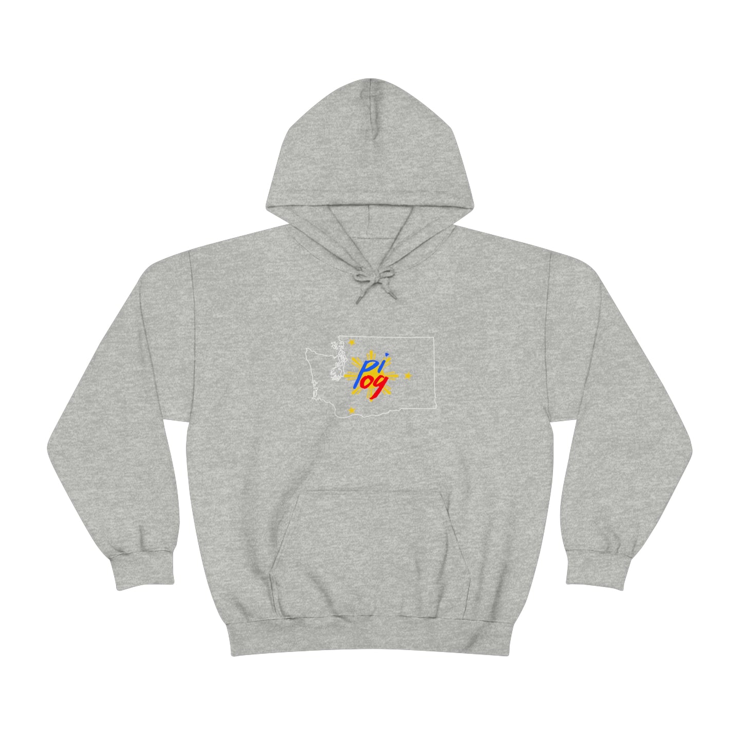 Washington PI OG (white border) - Unisex Heavy Blend Hooded Sweatshirt