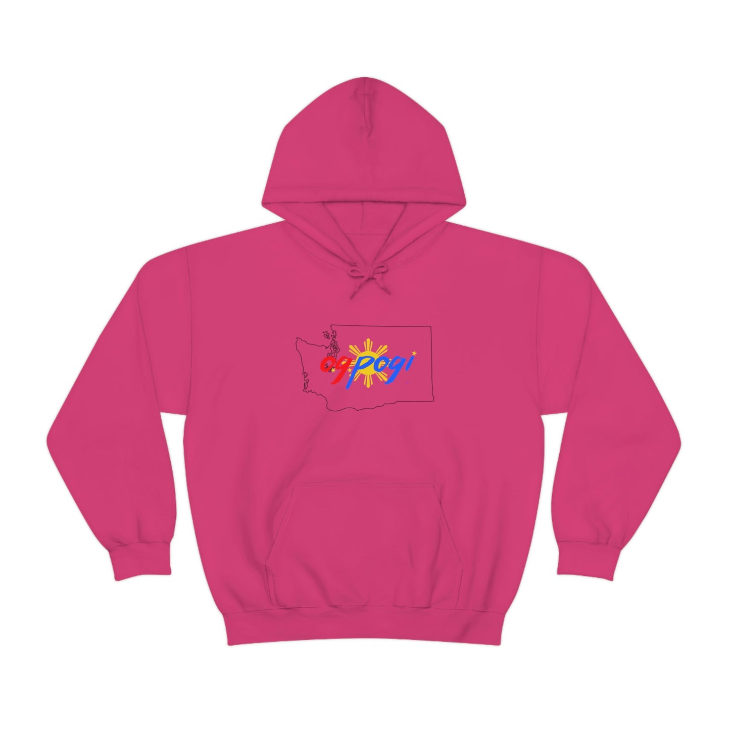 Washington OG Pogi (black border) - Unisex Heavy Blend Hooded Sweatshirt