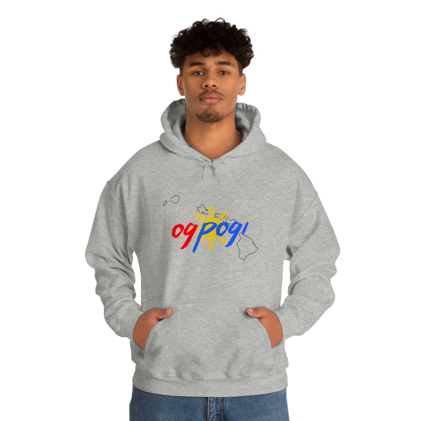 Hawaii OG Pogi (black border) - Unisex Heavy Blend Hooded Sweatshirt