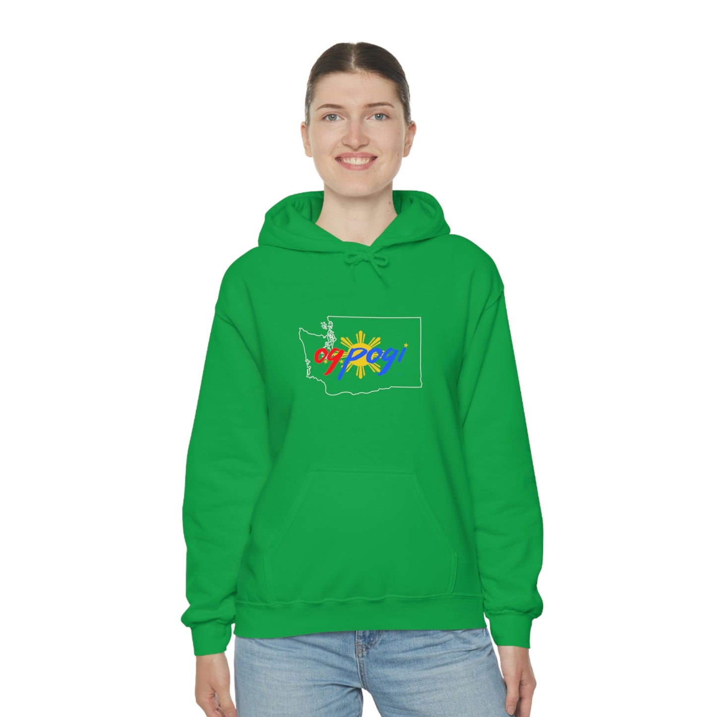 Washington OG Pogi (white border) - Unisex Heavy Blend Hooded Sweatshirt