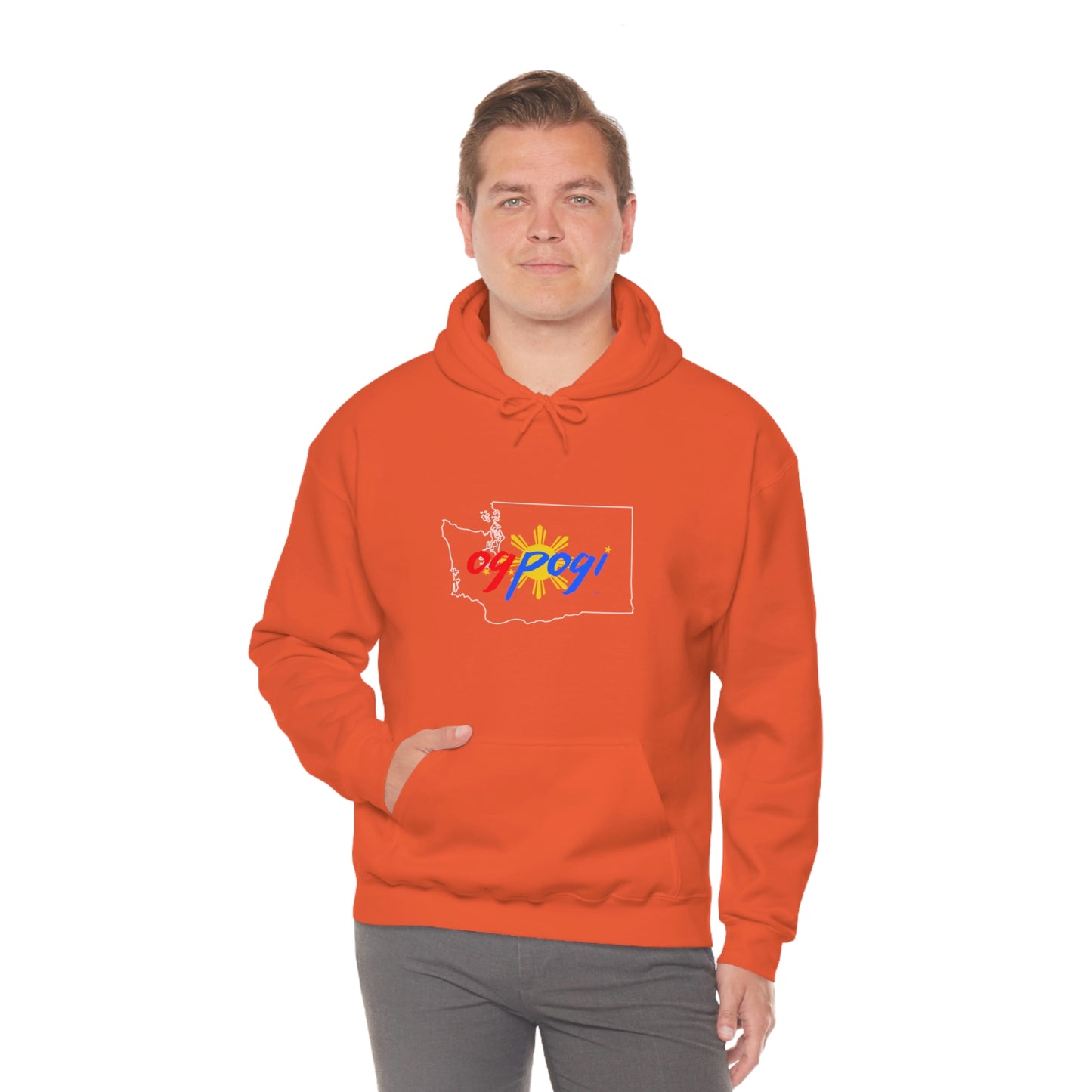 Washington OG Pogi (white border) - Unisex Heavy Blend Hooded Sweatshirt