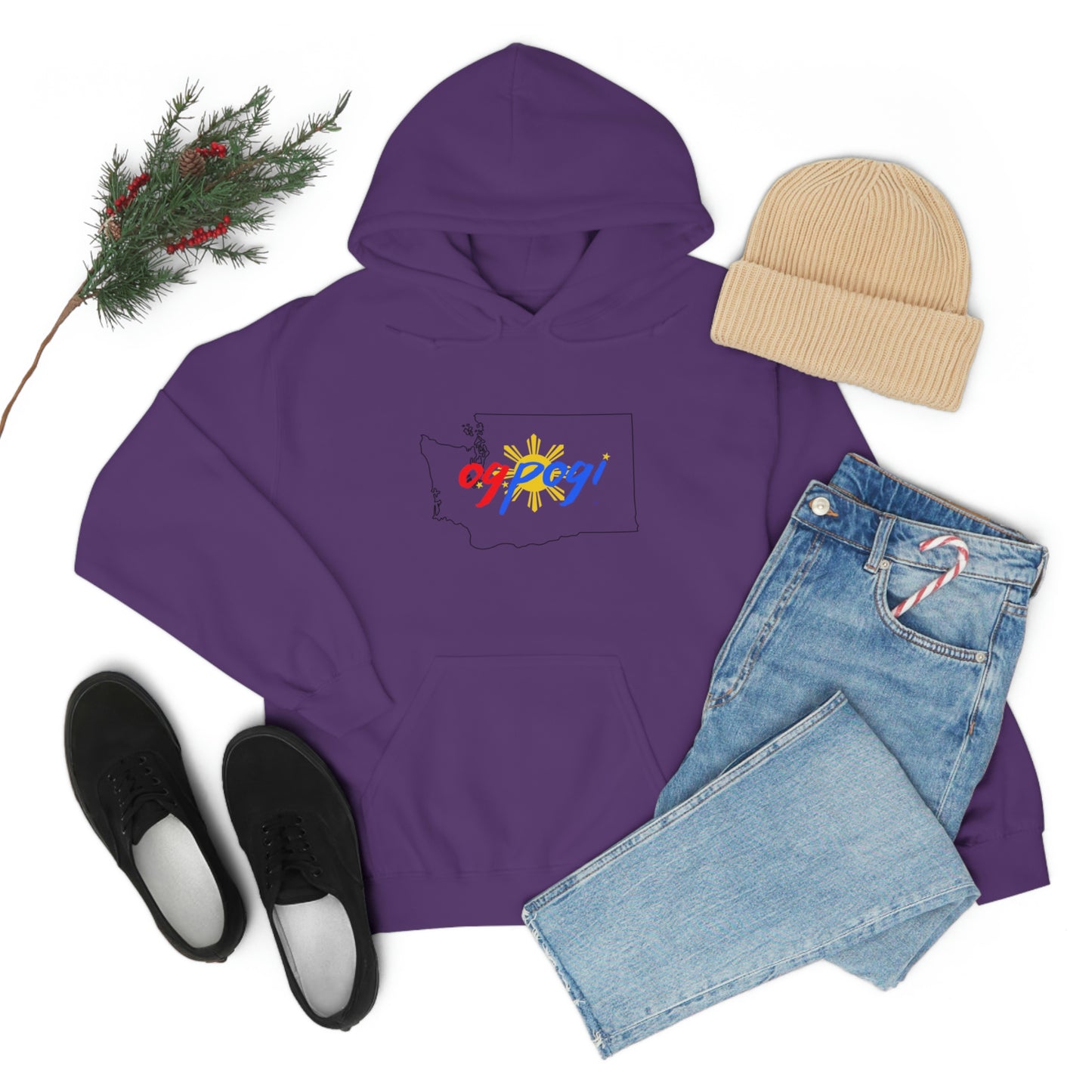 Washington OG Pogi (black border) - Unisex Heavy Blend Hooded Sweatshirt
