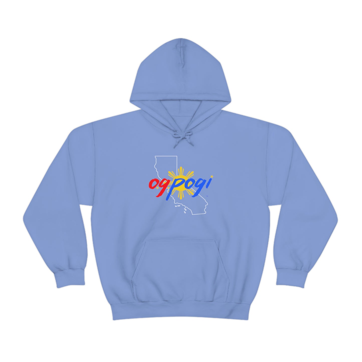California OG Pogi (white border) - Unisex Heavy Blend Hooded Sweatshirt