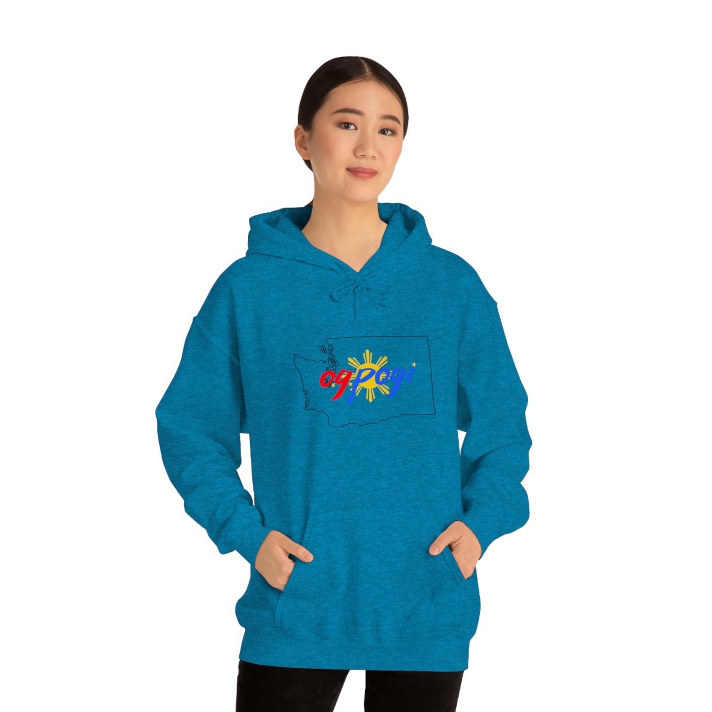 Washington OG Pogi (black border) - Unisex Heavy Blend Hooded Sweatshirt