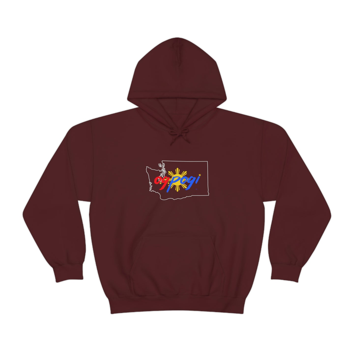 Washington OG Pogi (white border) - Unisex Heavy Blend Hooded Sweatshirt
