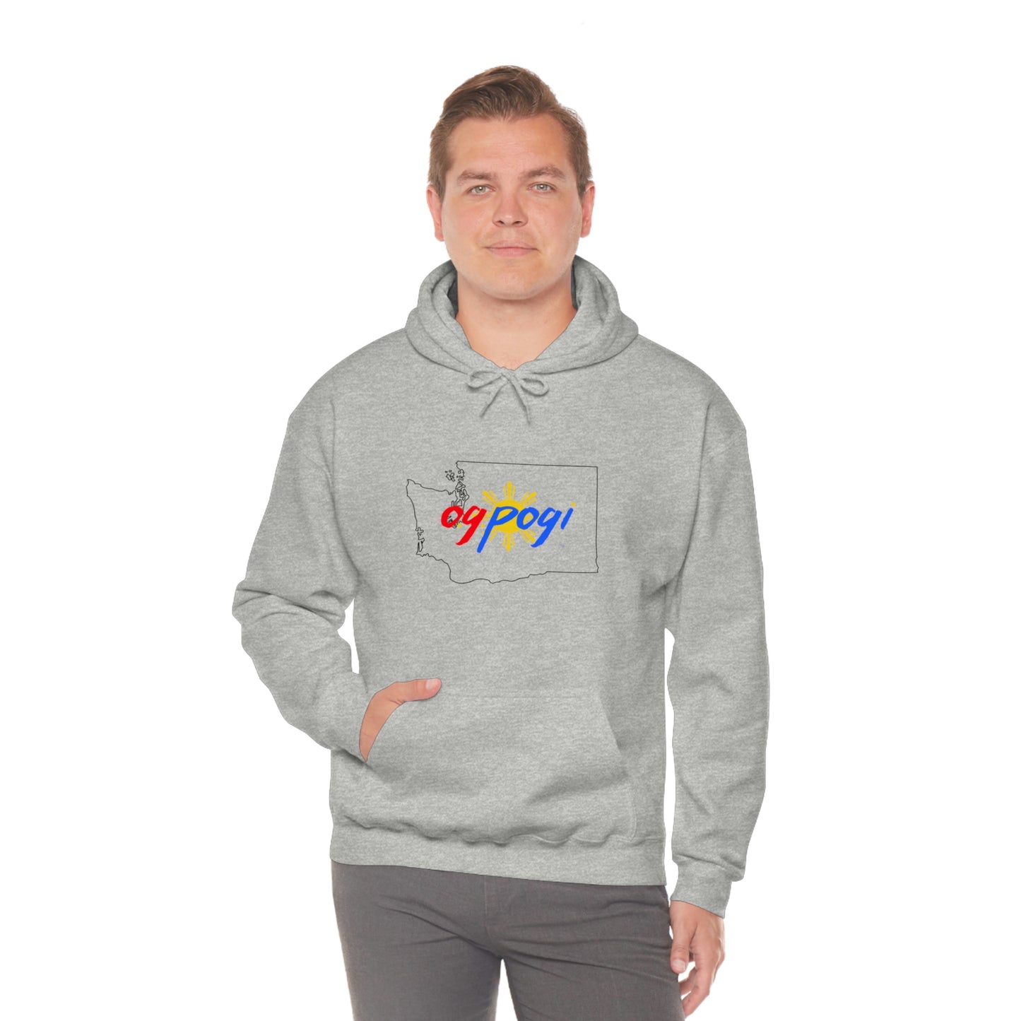 Washington OG Pogi (black border) - Unisex Heavy Blend Hooded Sweatshirt
