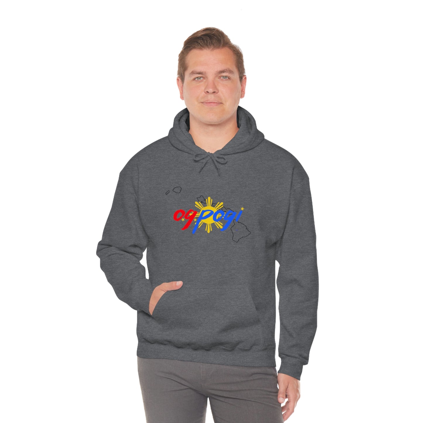 Hawaii OG Pogi (black border) - Unisex Heavy Blend Hooded Sweatshirt