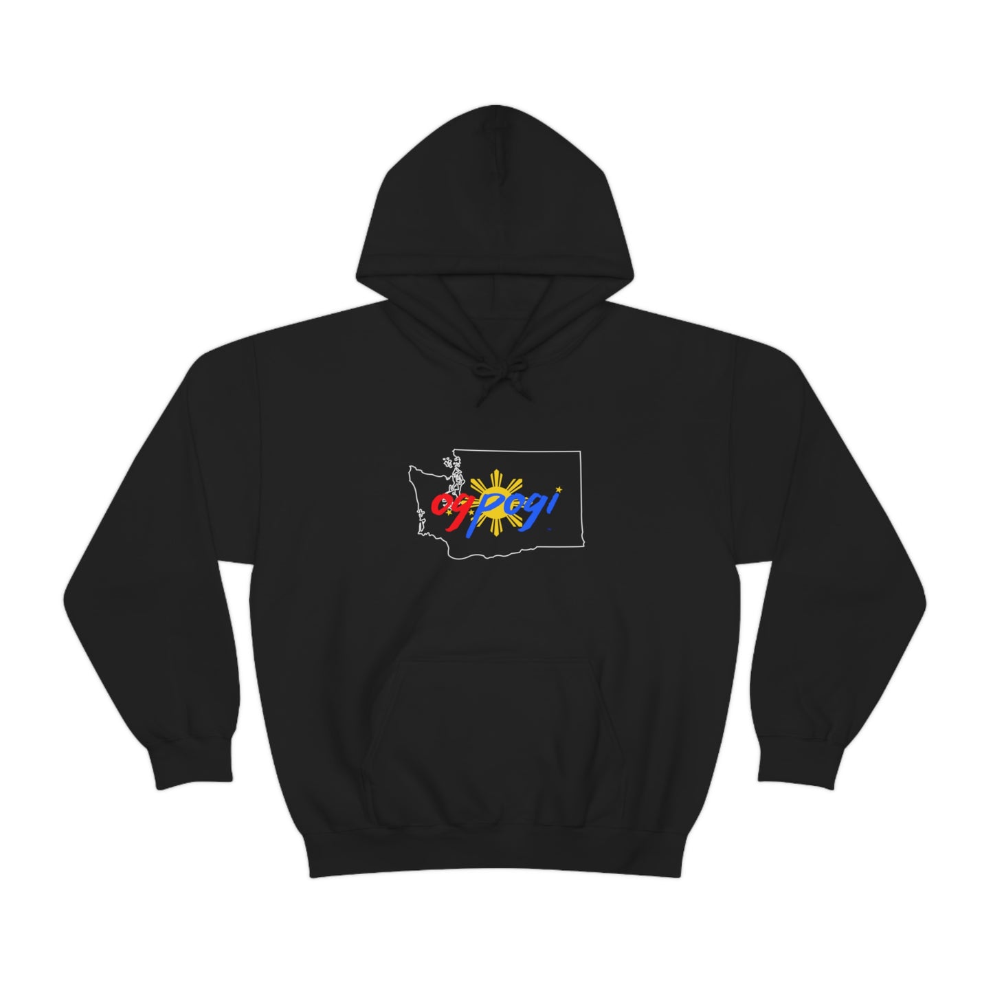 Washington OG Pogi (white border) - Unisex Heavy Blend Hooded Sweatshirt