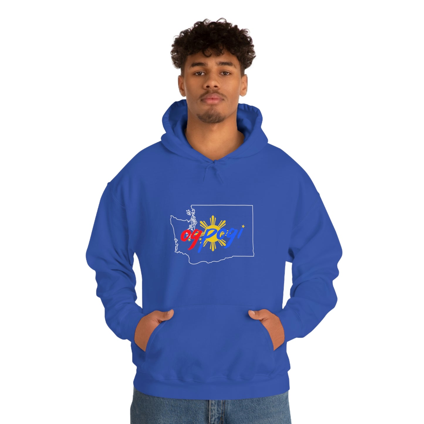 Washington OG Pogi (white border) - Unisex Heavy Blend Hooded Sweatshirt