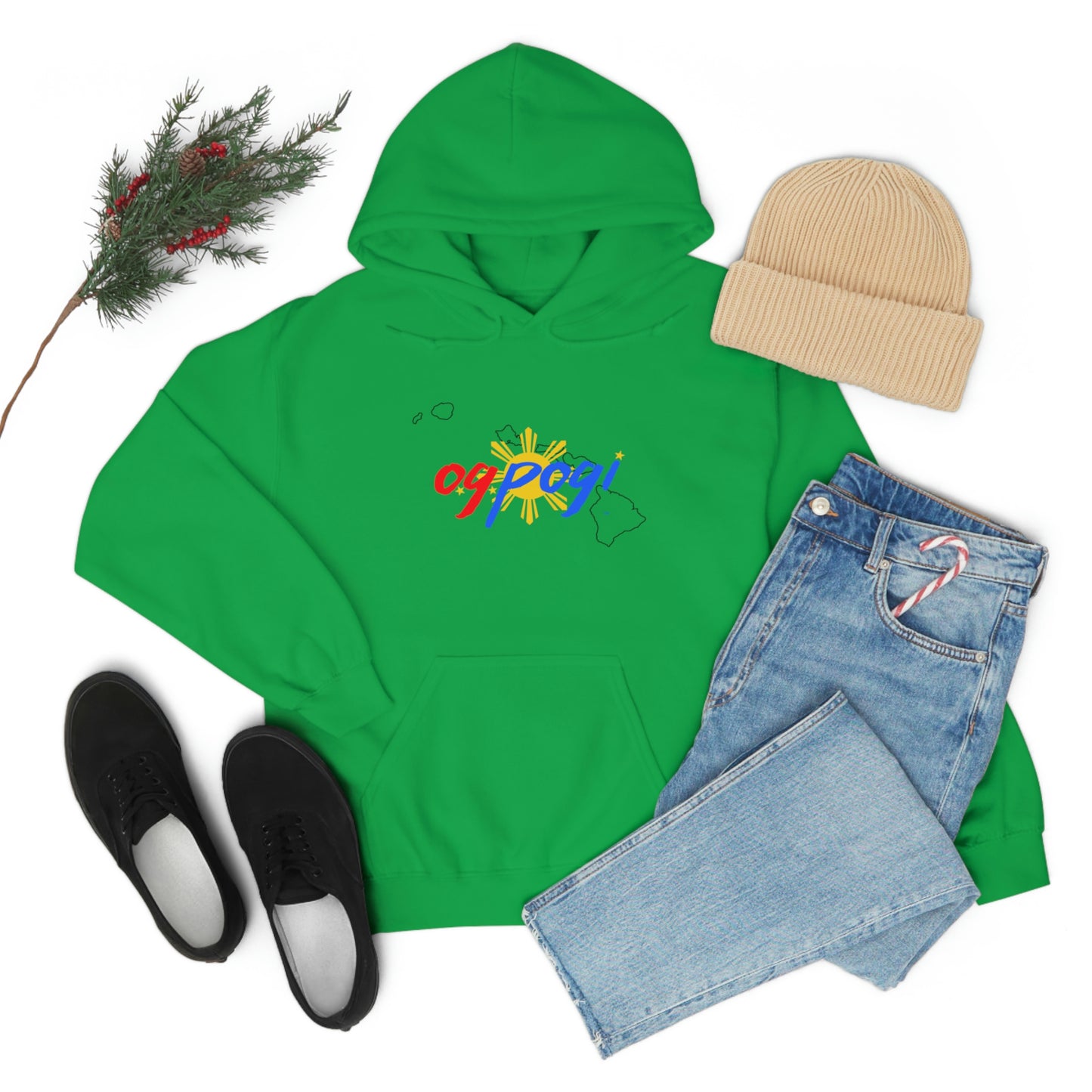 Hawaii OG Pogi (black border) - Unisex Heavy Blend Hooded Sweatshirt