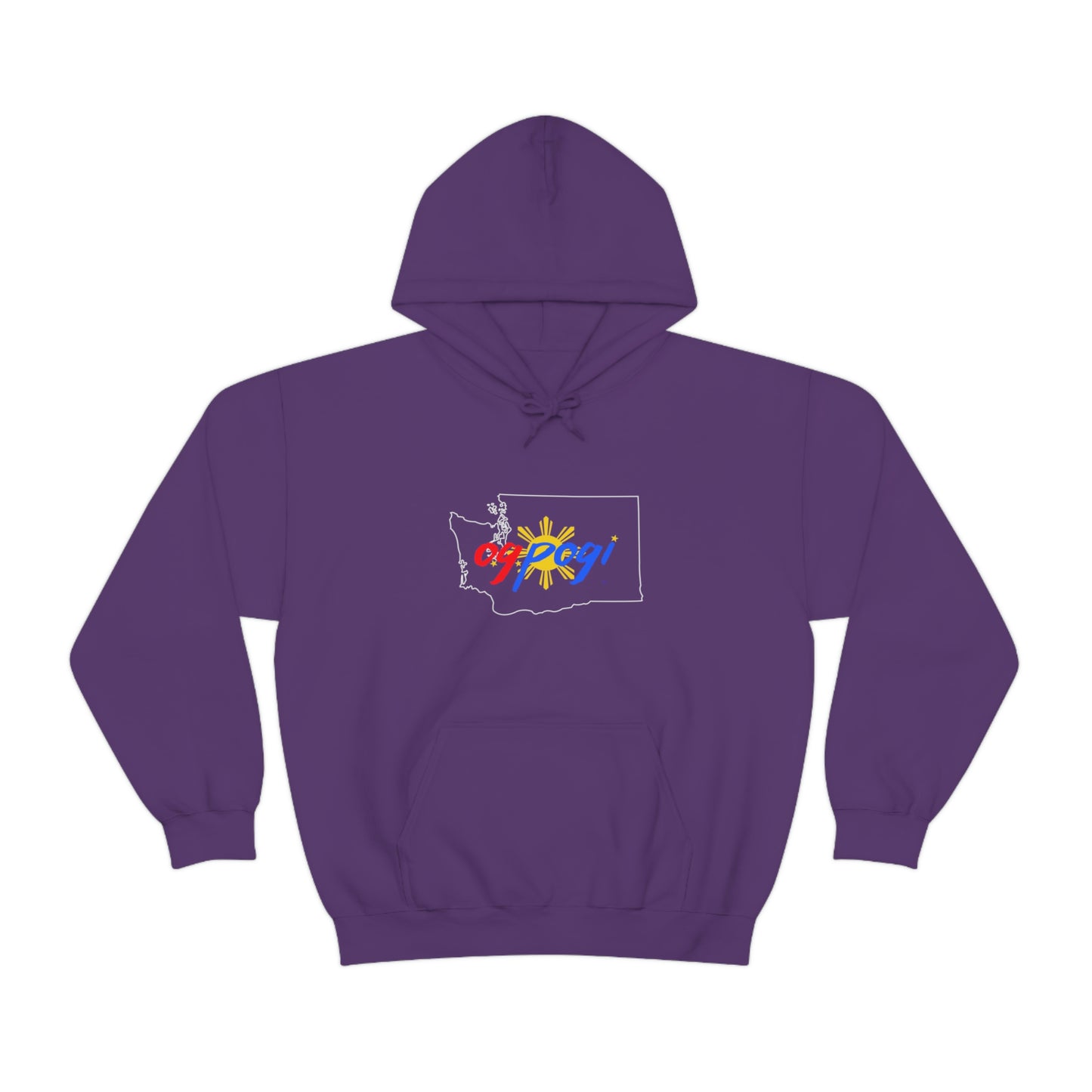 Washington OG Pogi (white border) - Unisex Heavy Blend Hooded Sweatshirt