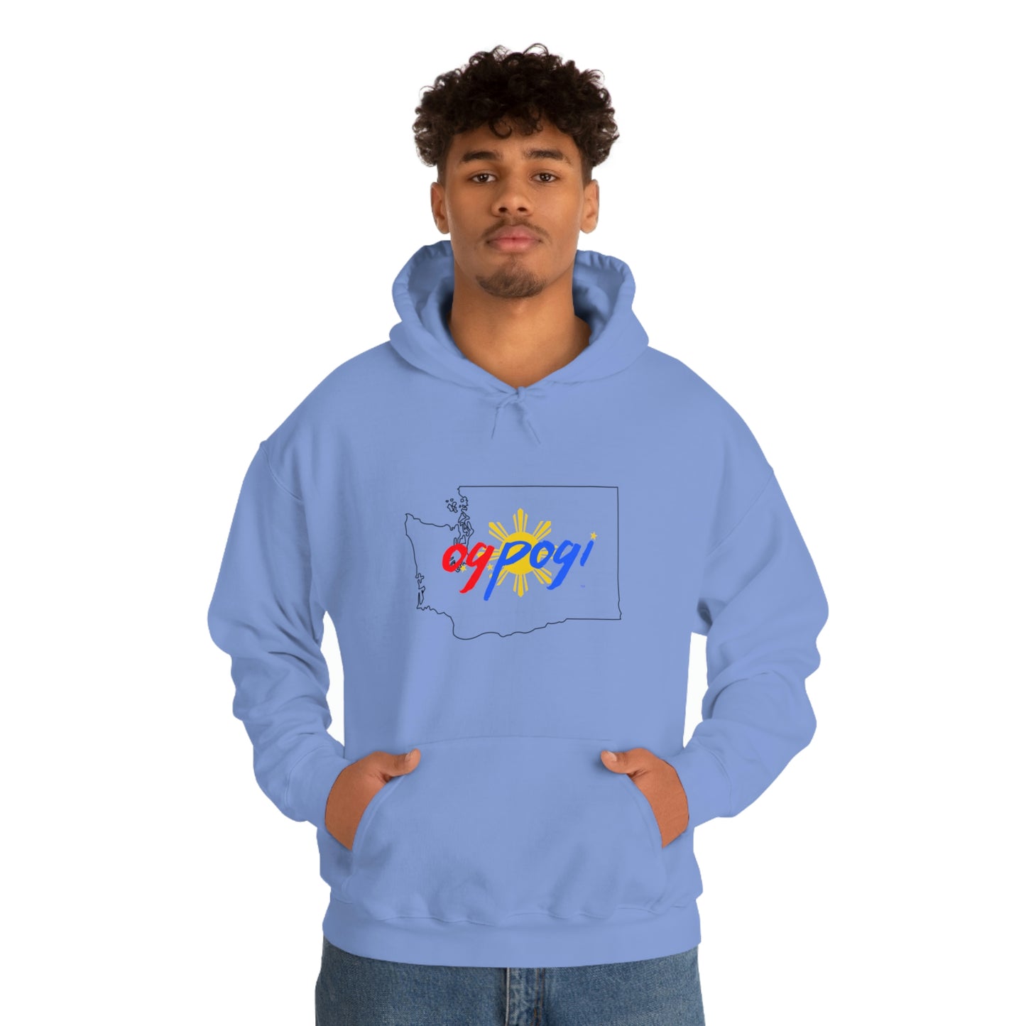 Washington OG Pogi (black border) - Unisex Heavy Blend Hooded Sweatshirt