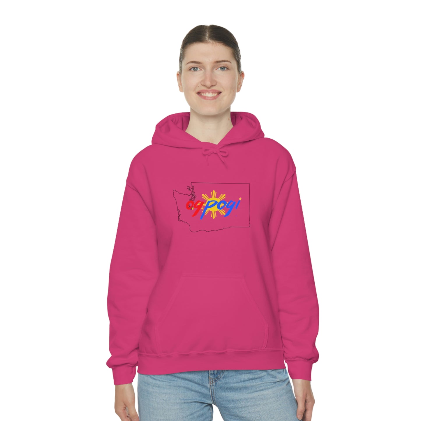 Washington OG Pogi (black border) - Unisex Heavy Blend Hooded Sweatshirt