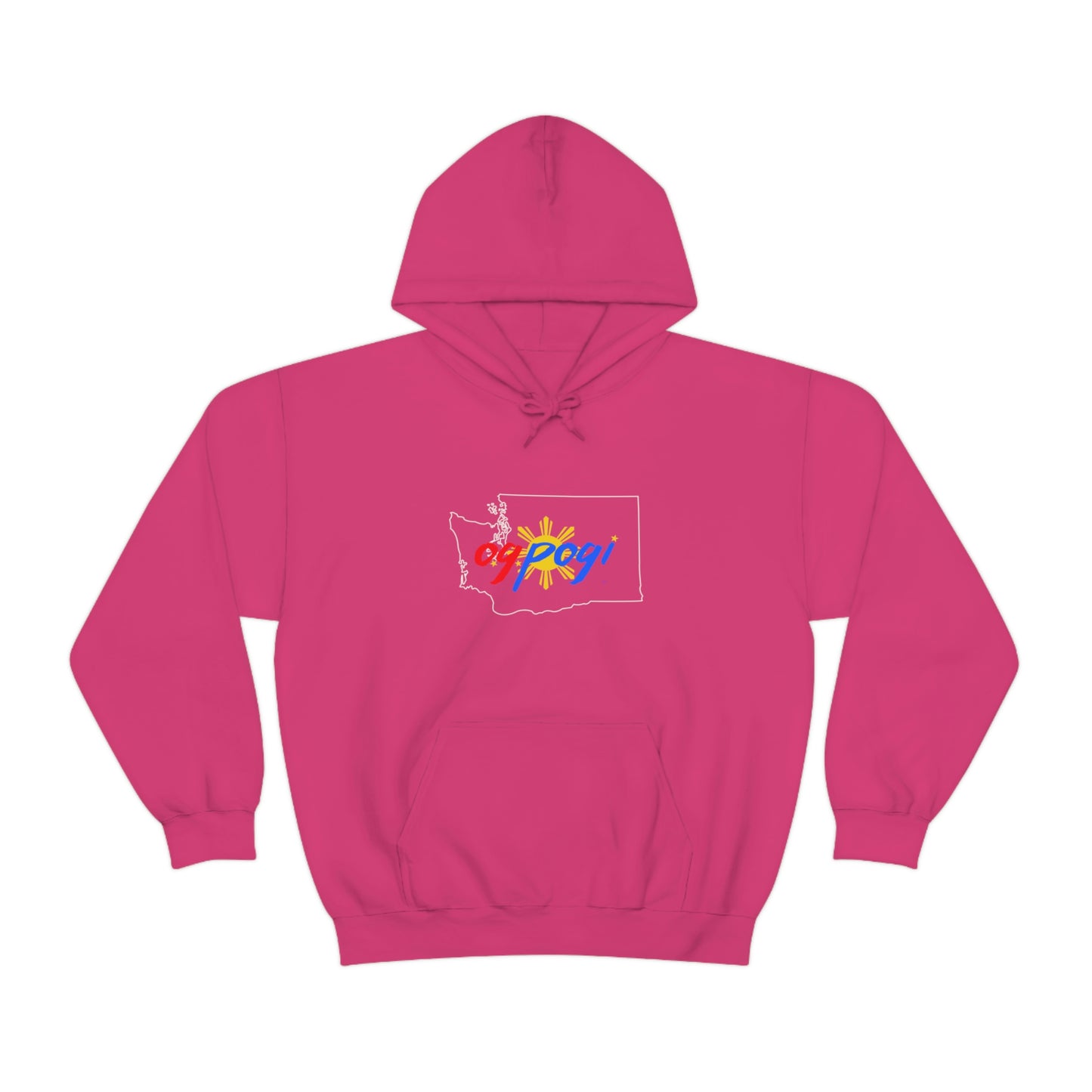 Washington OG Pogi (white border) - Unisex Heavy Blend Hooded Sweatshirt