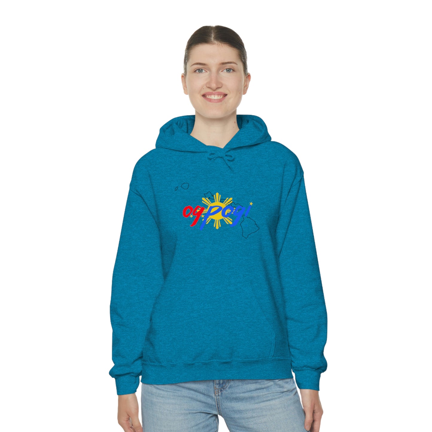 Hawaii OG Pogi (black border) - Unisex Heavy Blend Hooded Sweatshirt
