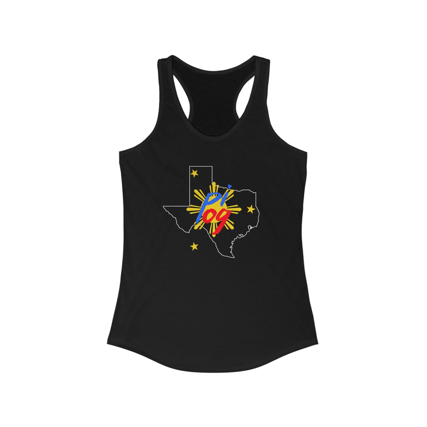 Texas PI OG (white border) - Women's Ideal Racerback Tank