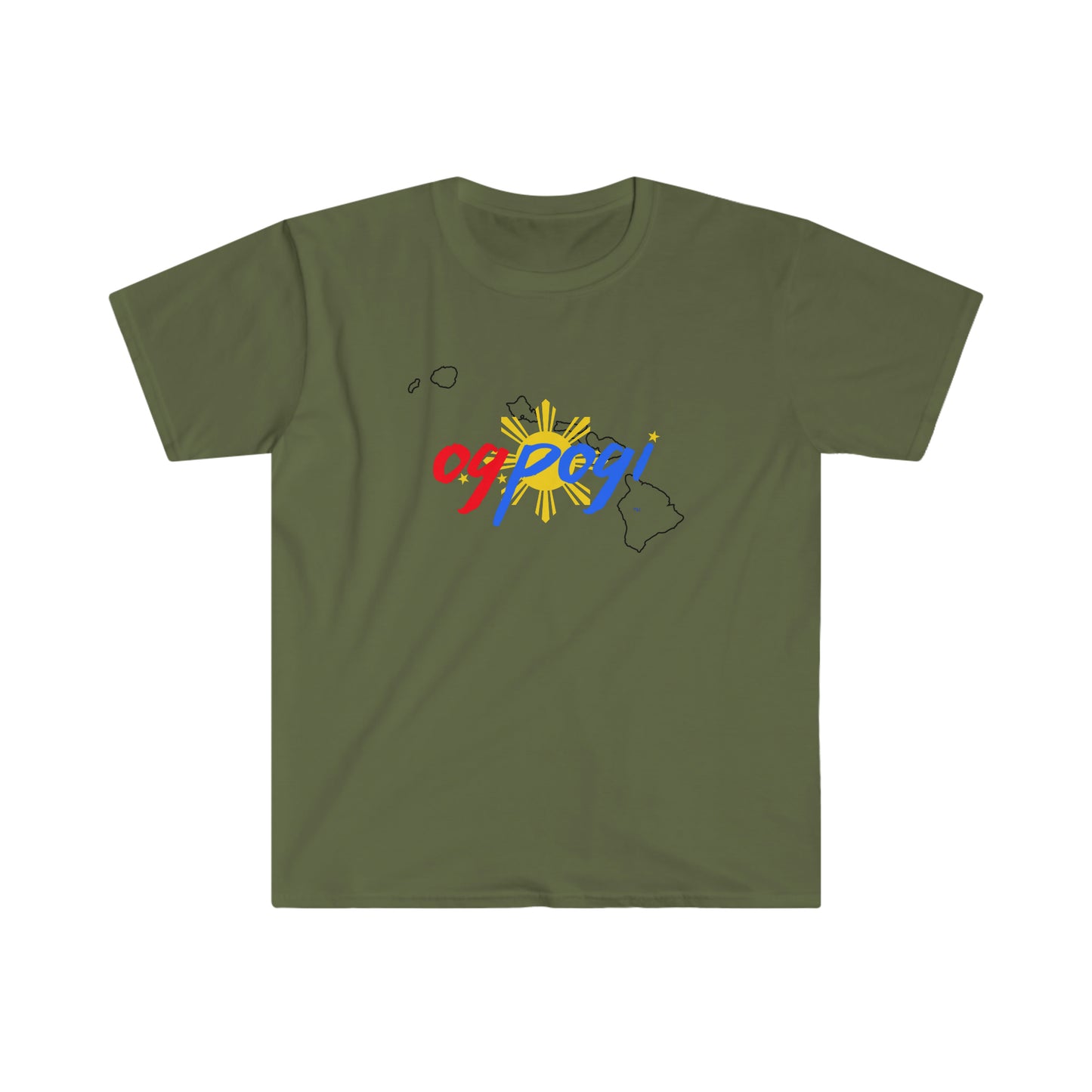 Hawaii OG Pogi (black border) - Unisex Softstyle T-Shirt