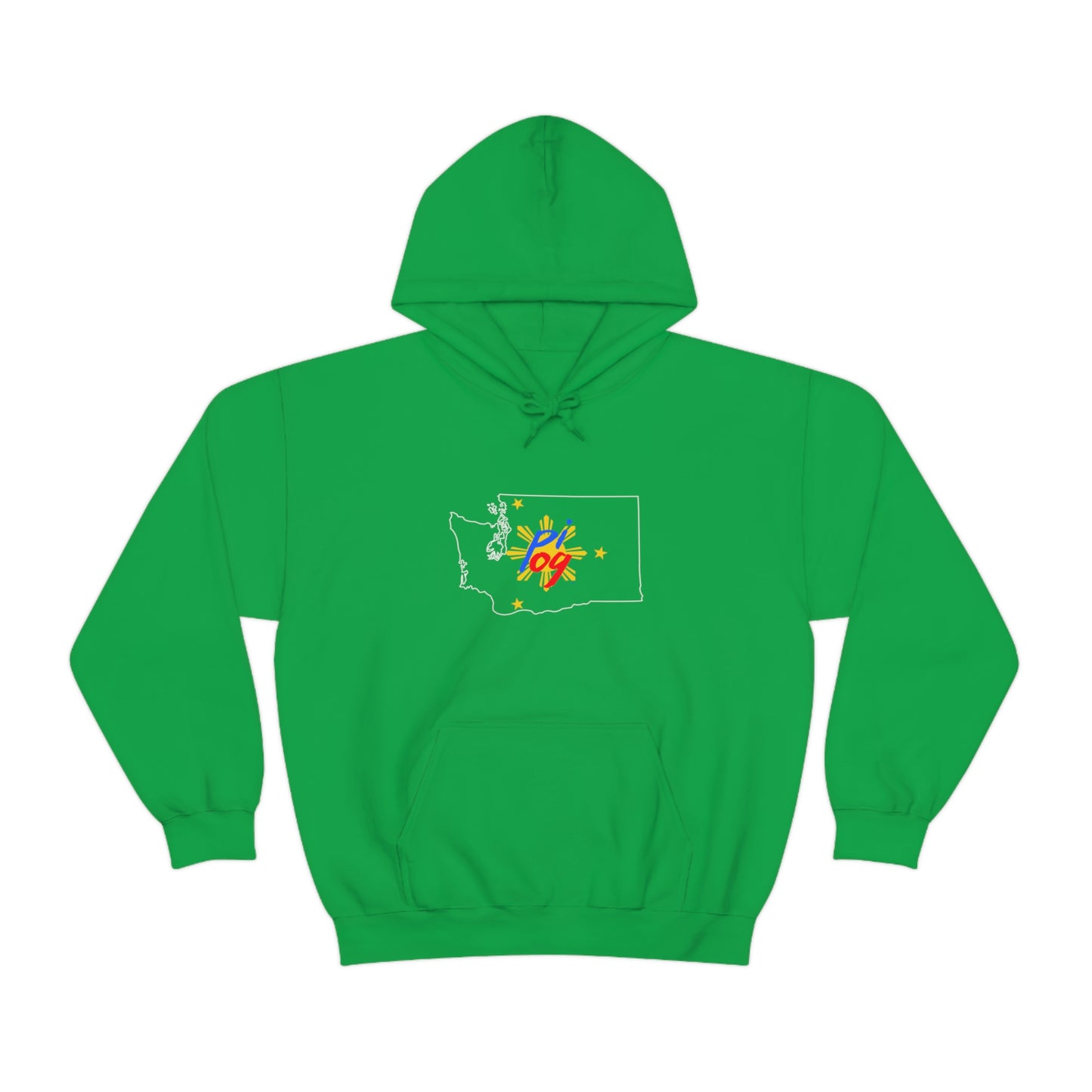 Washington PI OG (white border) - Unisex Heavy Blend Hooded Sweatshirt