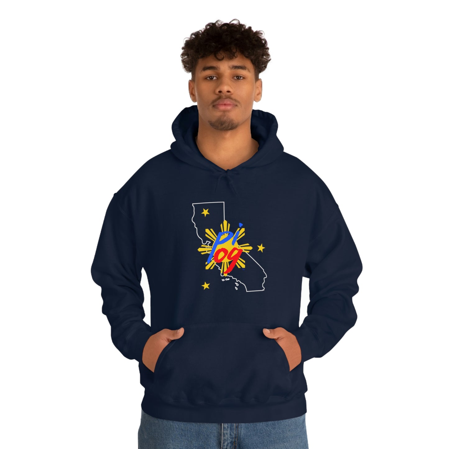 California PI OG (white border) - Unisex Heavy Blend Hooded Sweatshirt