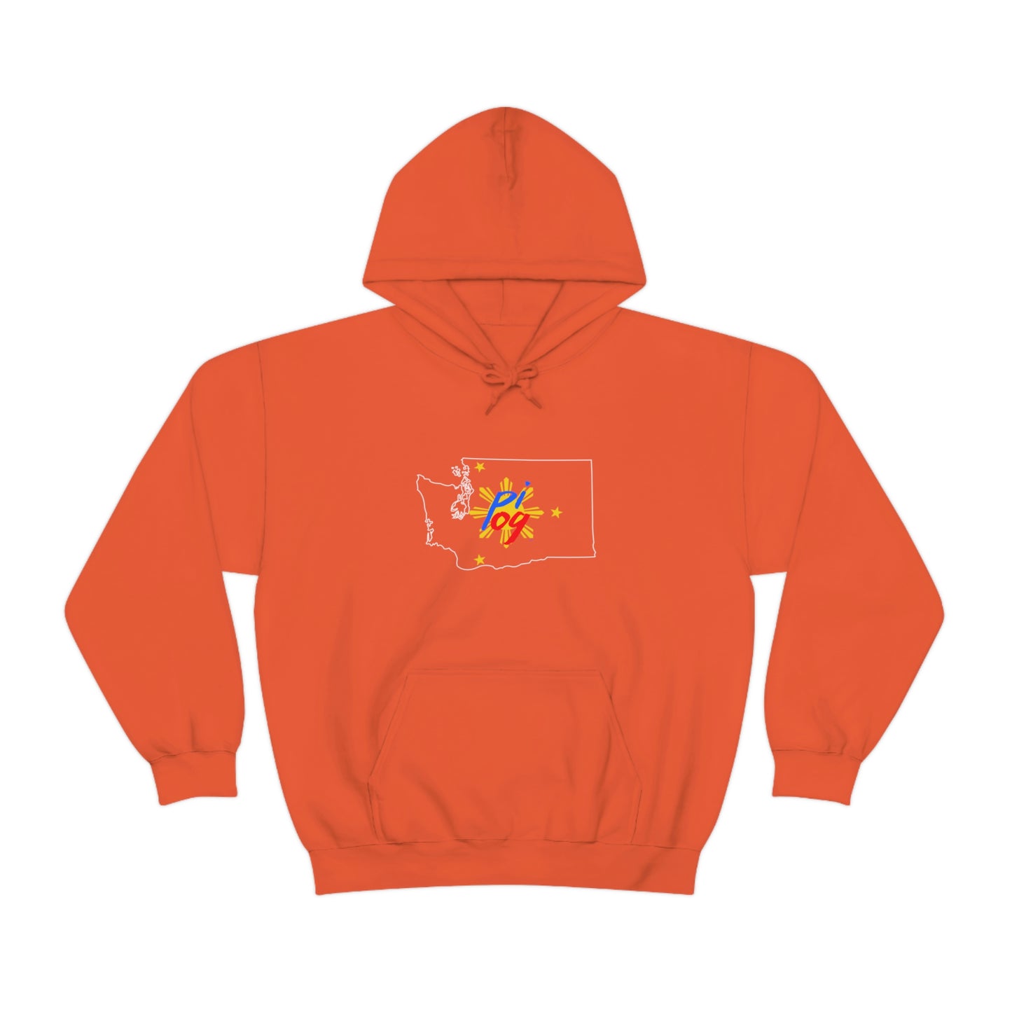Washington PI OG (white border) - Unisex Heavy Blend Hooded Sweatshirt