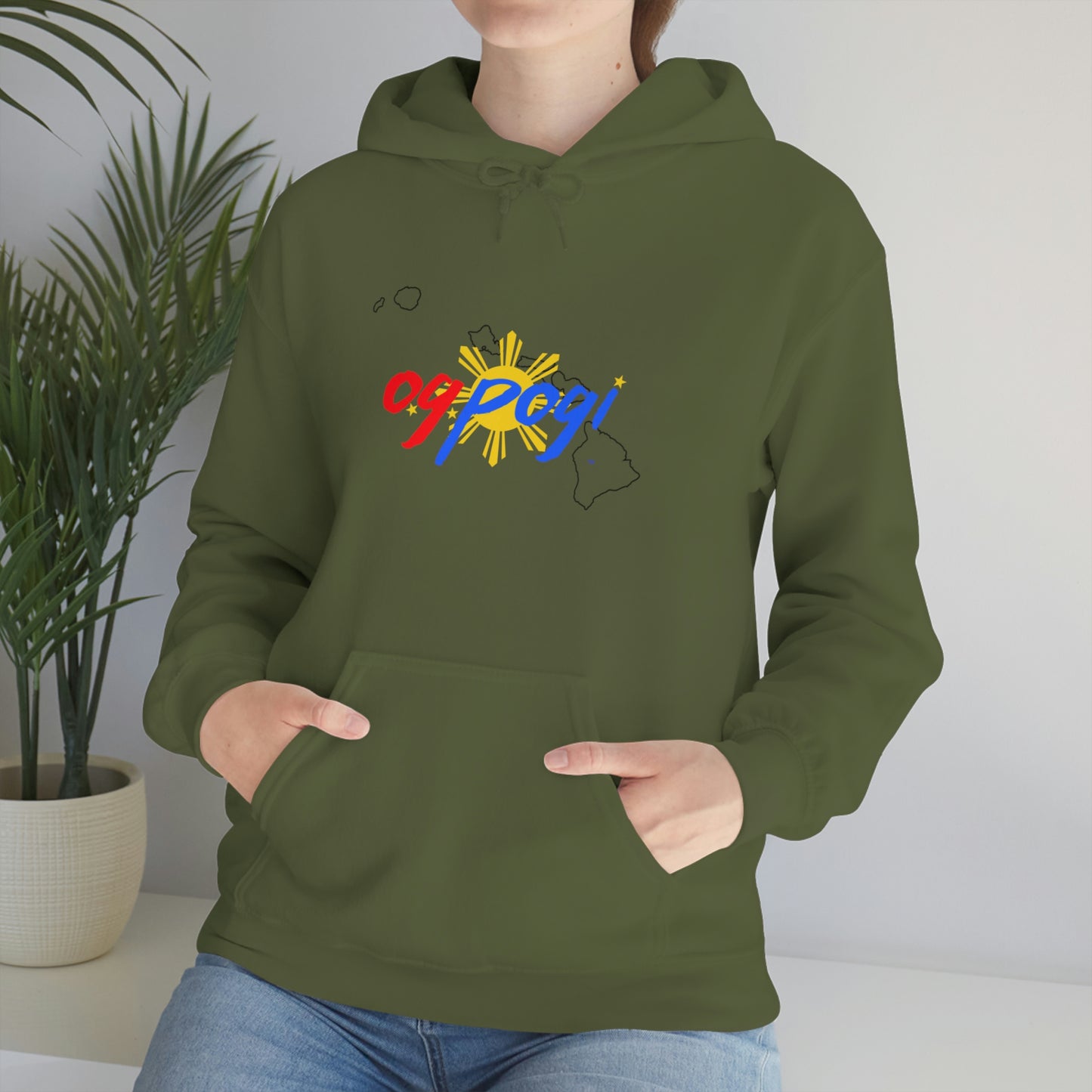 Hawaii OG Pogi (black border) - Unisex Heavy Blend Hooded Sweatshirt
