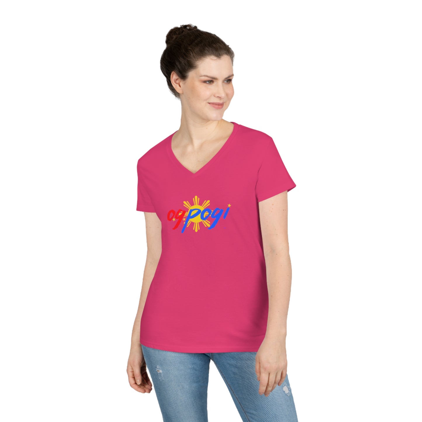 OG Pogi - Ladies' V-Neck T-Shirt