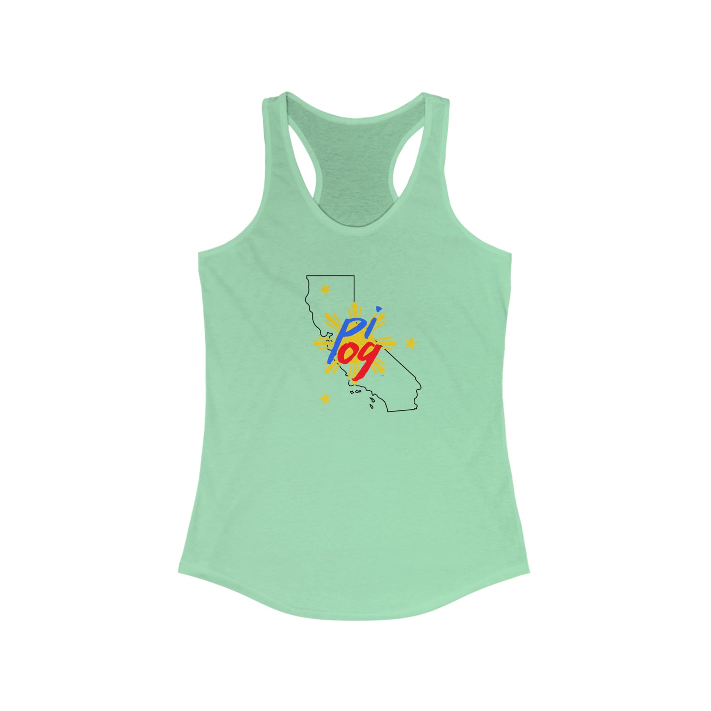 California PI OG (black border) - Women's Ideal Racerback Tank