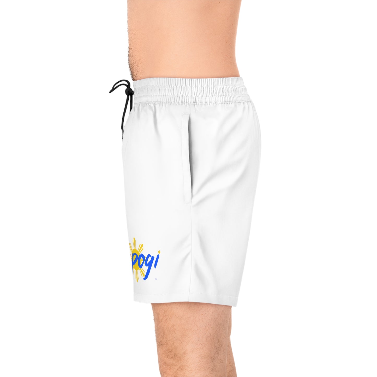 OG Pogi - Men's Mid-Length Swim Shorts (White)