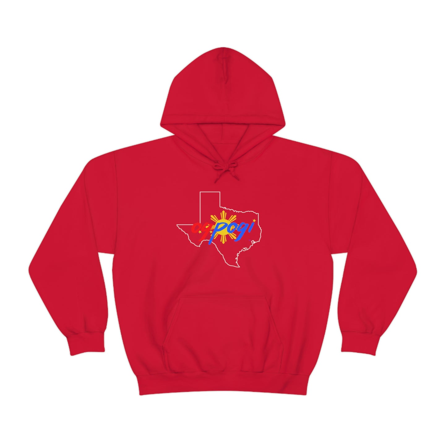 Texas OG Pogi (white border) - Unisex Heavy Blend Hooded Sweatshirt