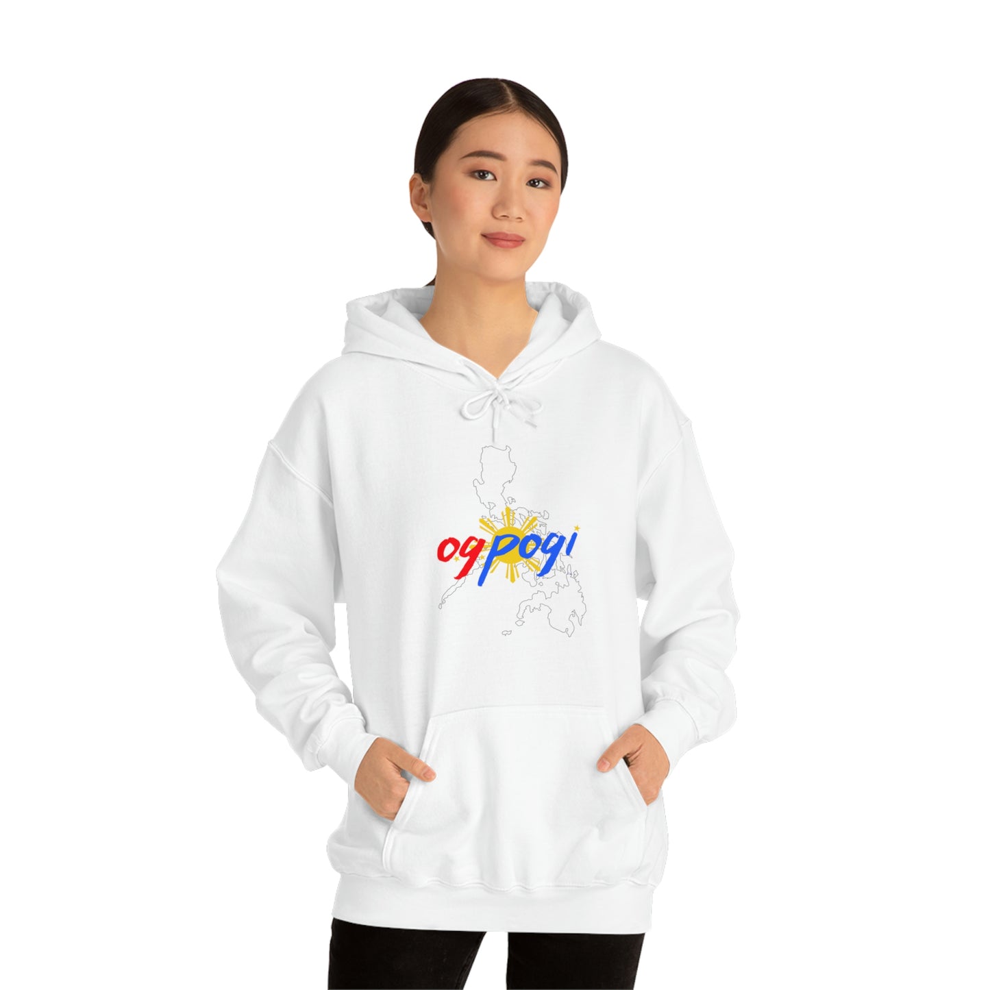 Philippines OG Pogi (black border) - Unisex Heavy Blend Hooded Sweatshirt