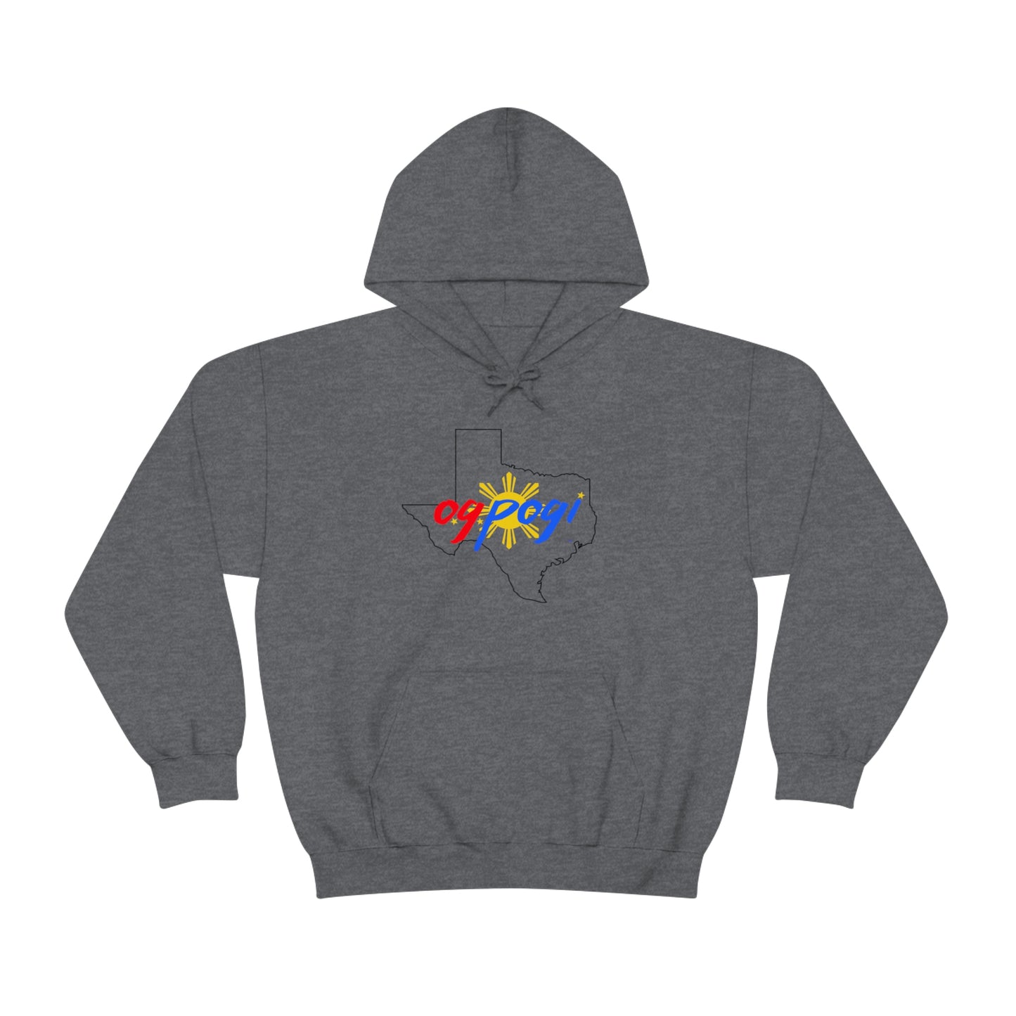 Texas OG Pogi (black border) - Unisex Heavy Blend Hooded Sweatshirt