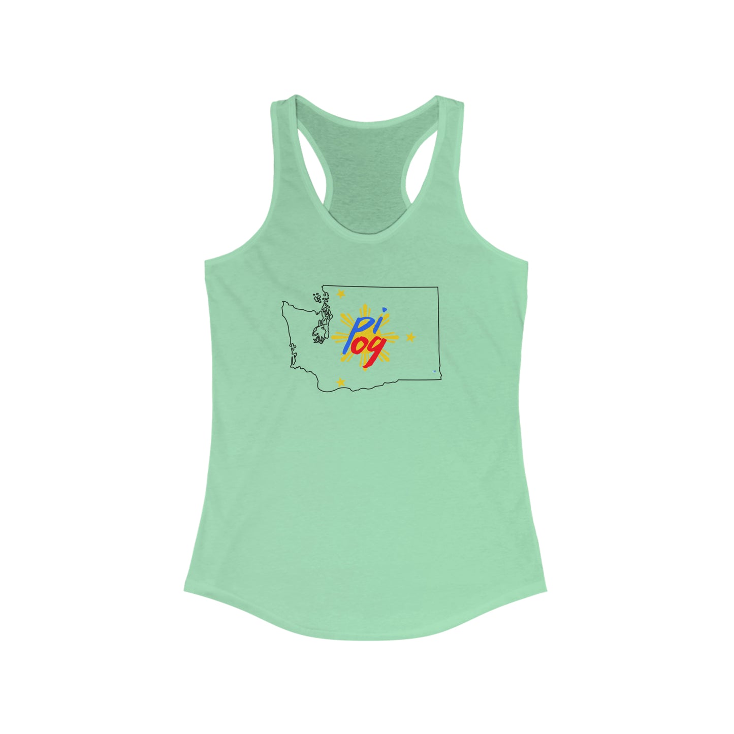 Washington PI OG (black border) - Women's Ideal Racerback Tank