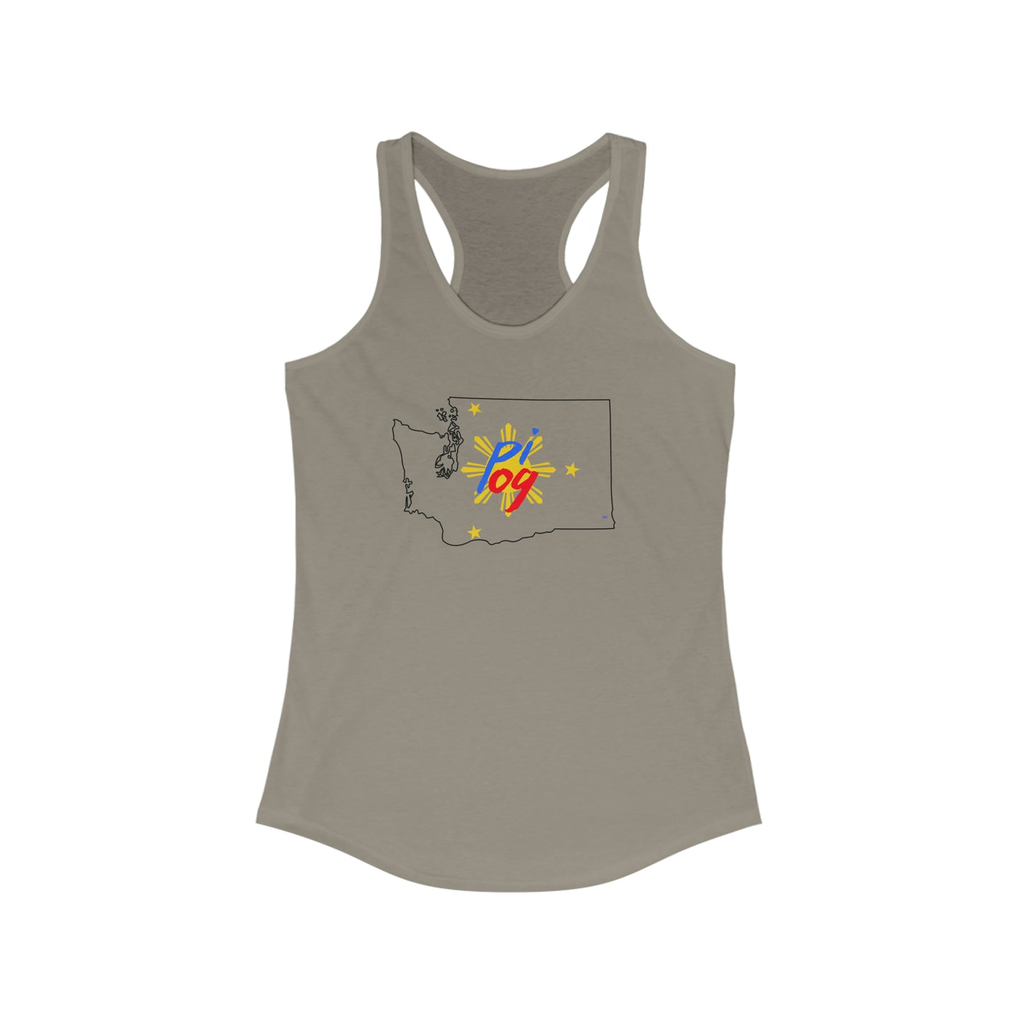 Washington PI OG (black border) - Women's Ideal Racerback Tank