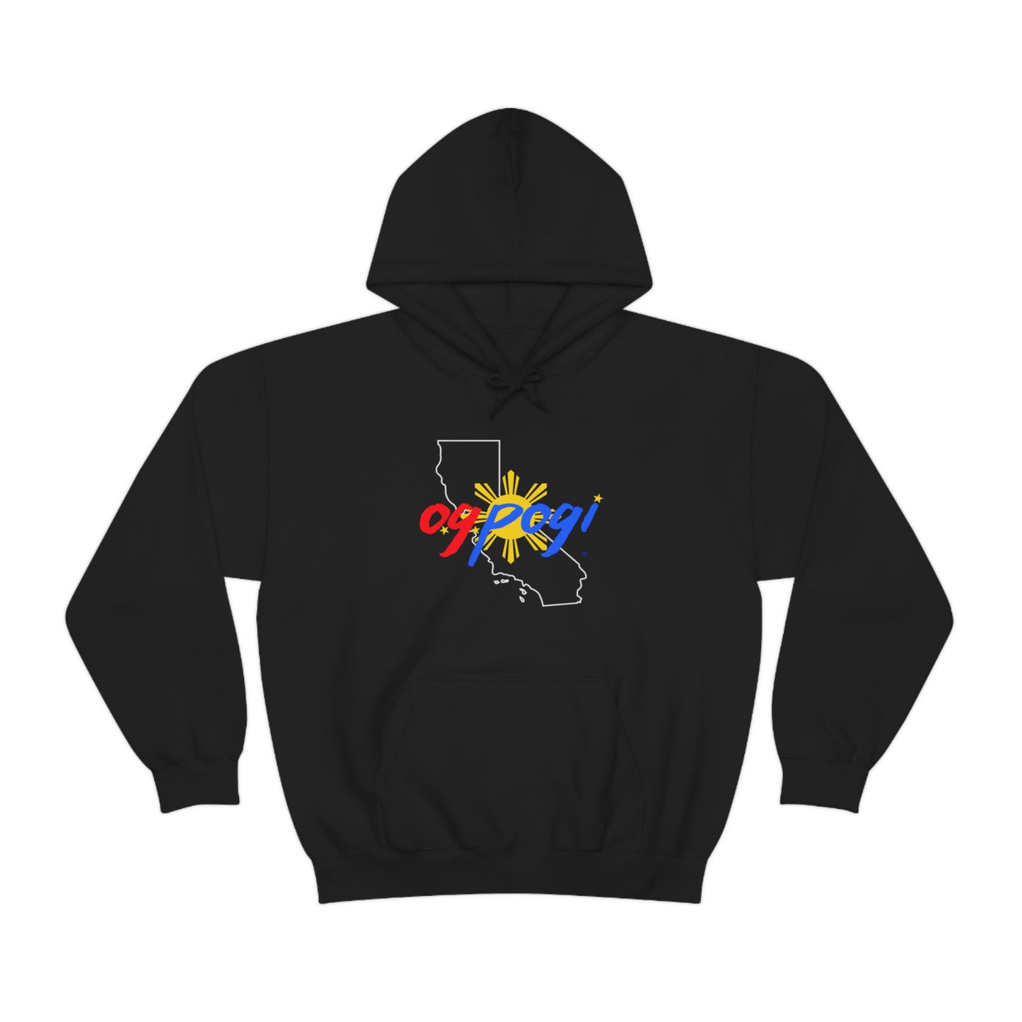 California OG Pogi (white border) - Unisex Heavy Blend Hooded Sweatshirt