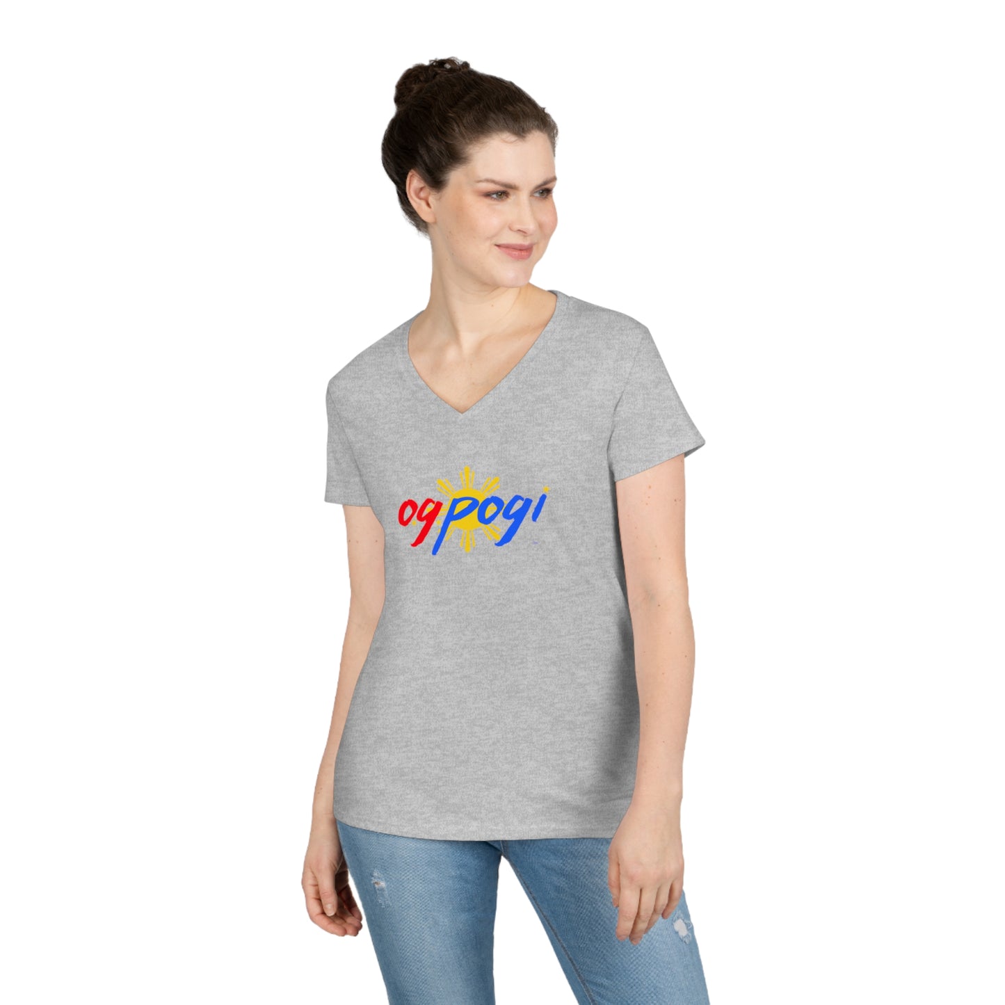 OG Pogi - Ladies' V-Neck T-Shirt