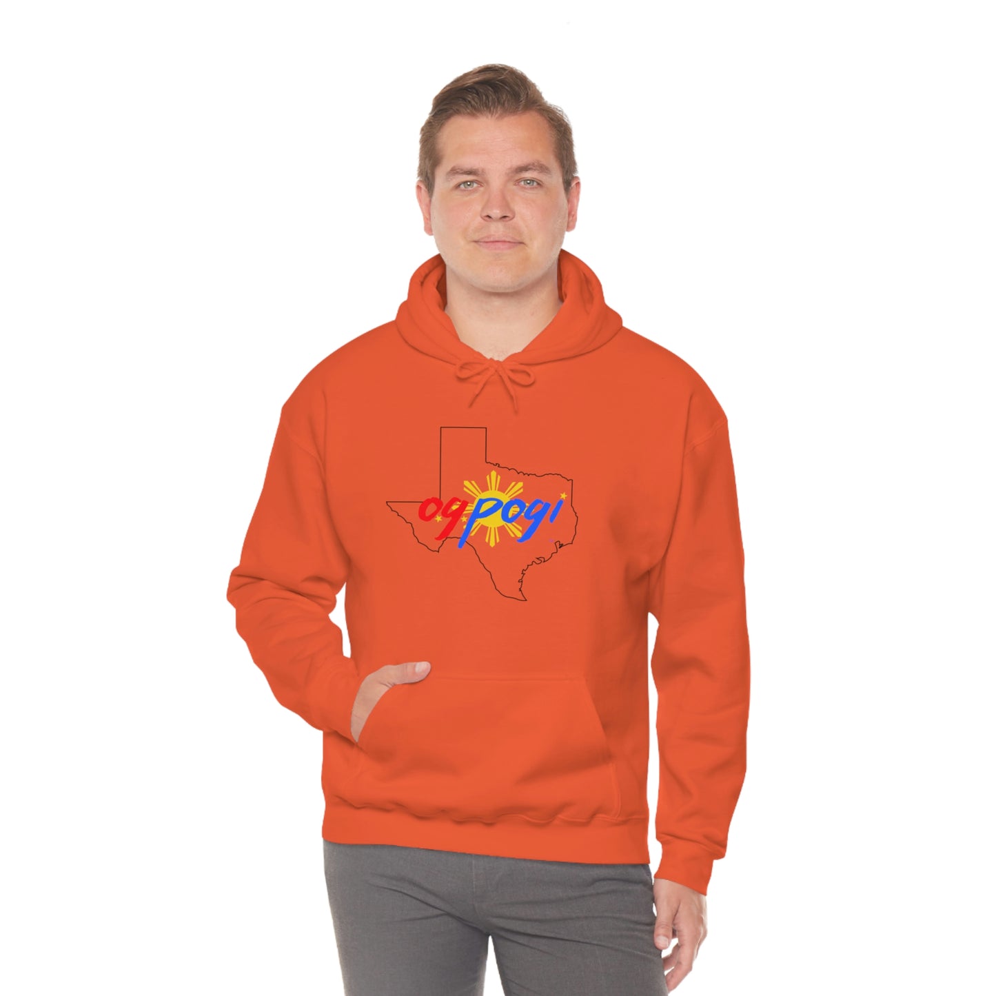 Texas OG Pogi (black border) - Unisex Heavy Blend Hooded Sweatshirt