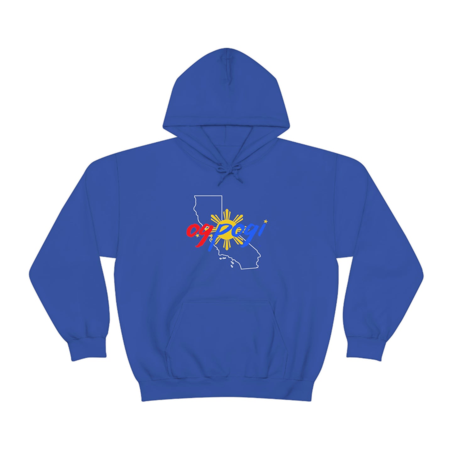 California OG Pogi (white border) - Unisex Heavy Blend Hooded Sweatshirt