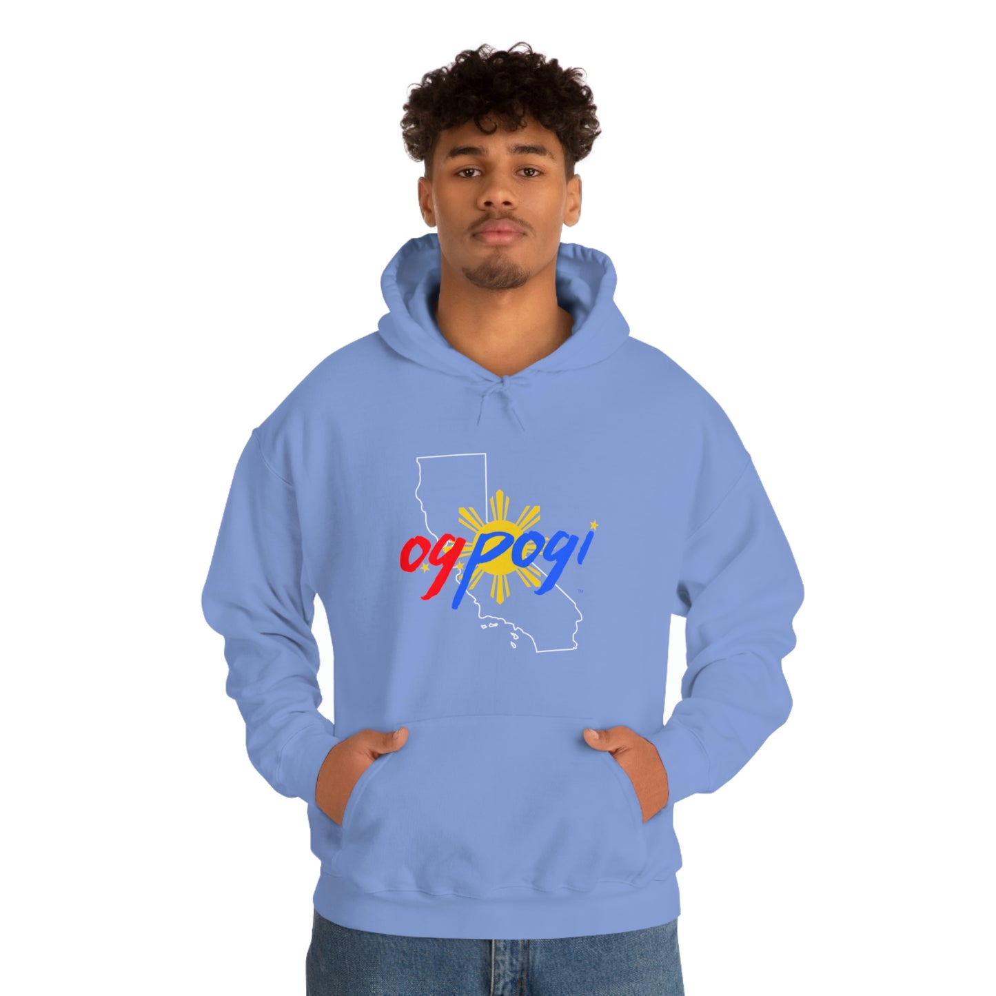 California OG Pogi (white border) - Unisex Heavy Blend Hooded Sweatshirt