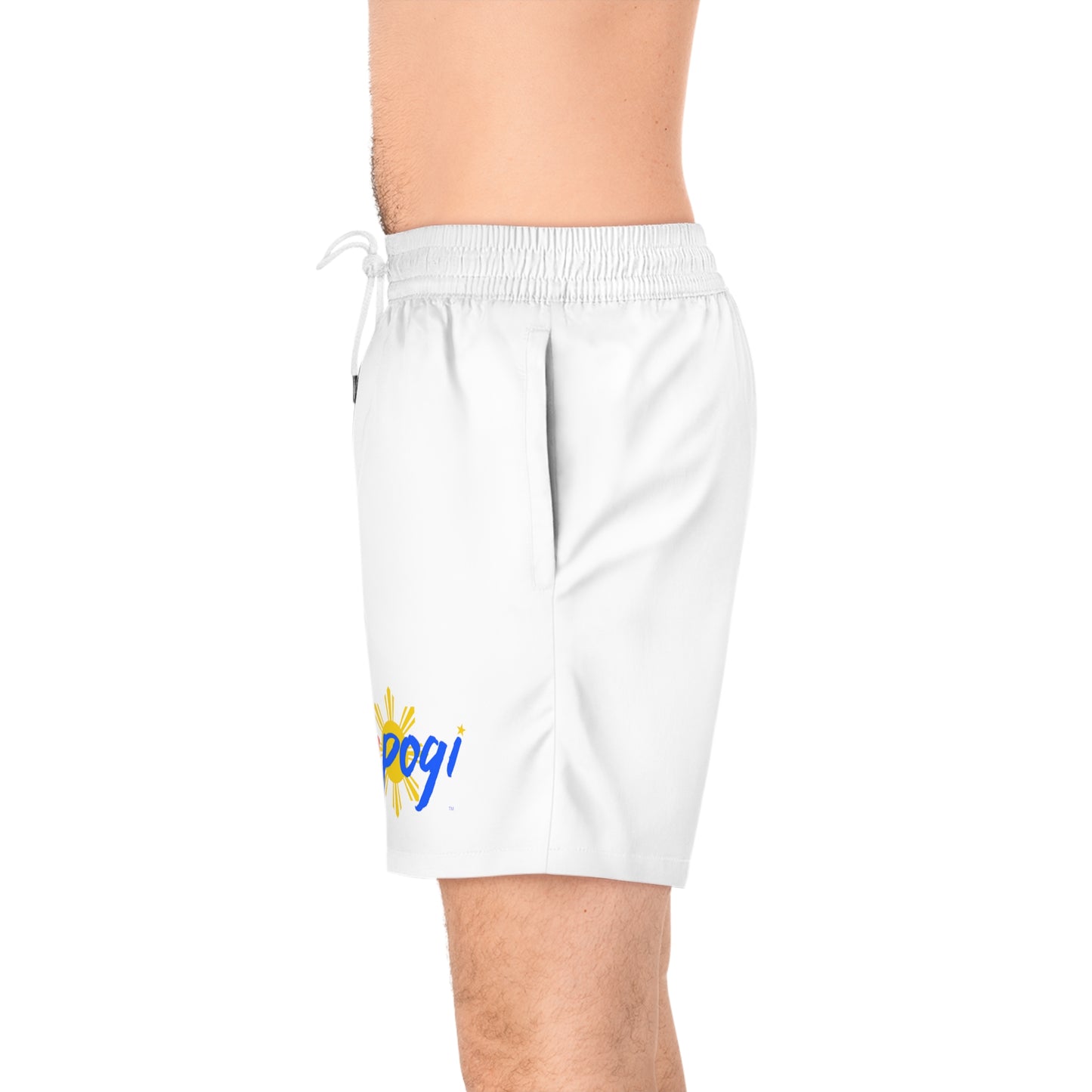 OG Pogi - Men's Mid-Length Swim Shorts (White)