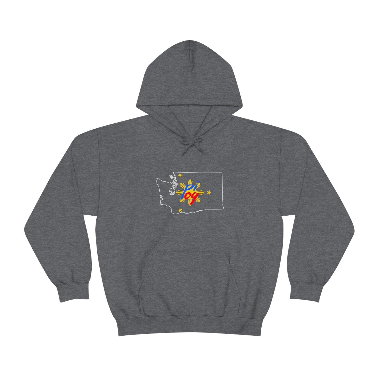 Washington PI OG (white border) - Unisex Heavy Blend Hooded Sweatshirt