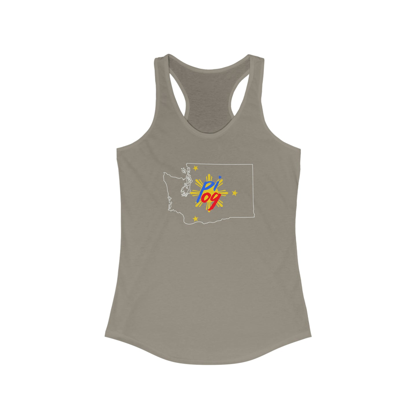 Washington PI OG (white border) - Women's Ideal Racerback Tank