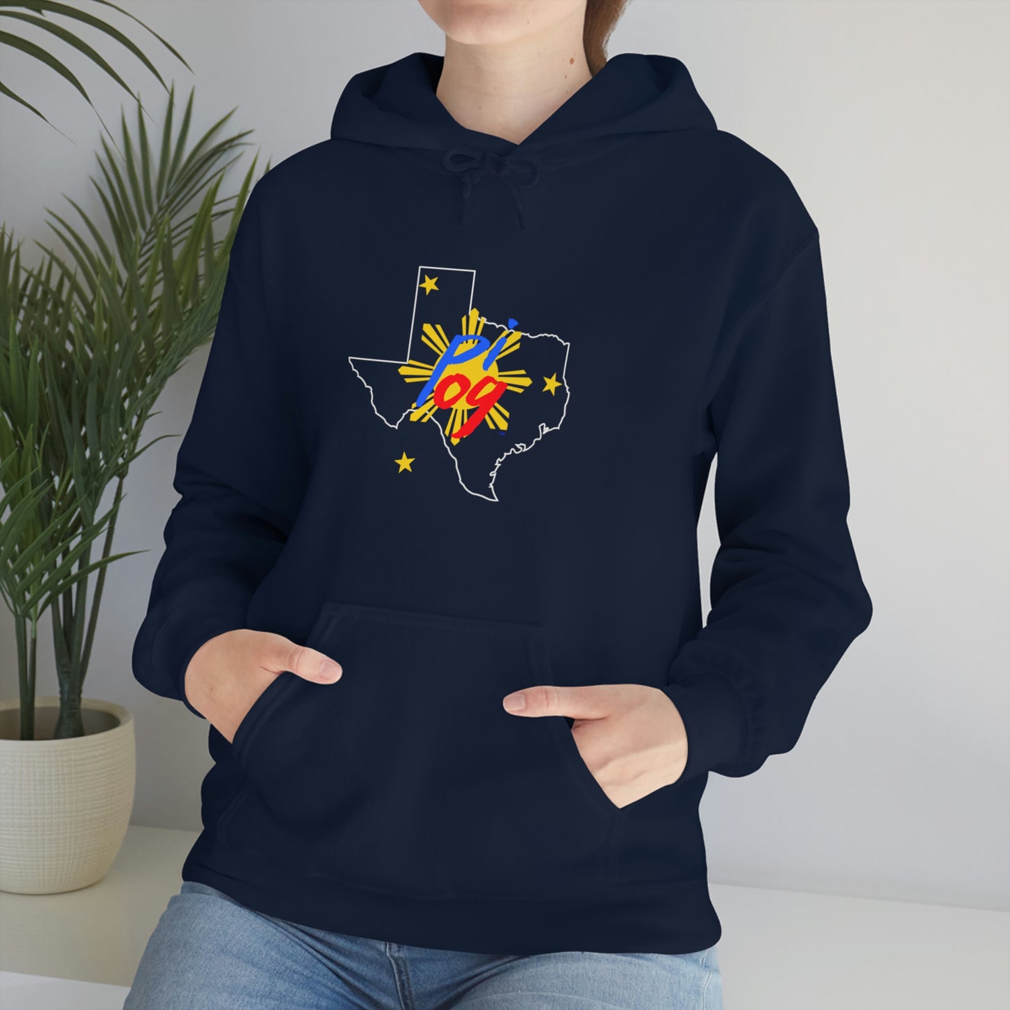 Texas PI OG (white border) - Unisex Heavy Blend Hooded Sweatshirt