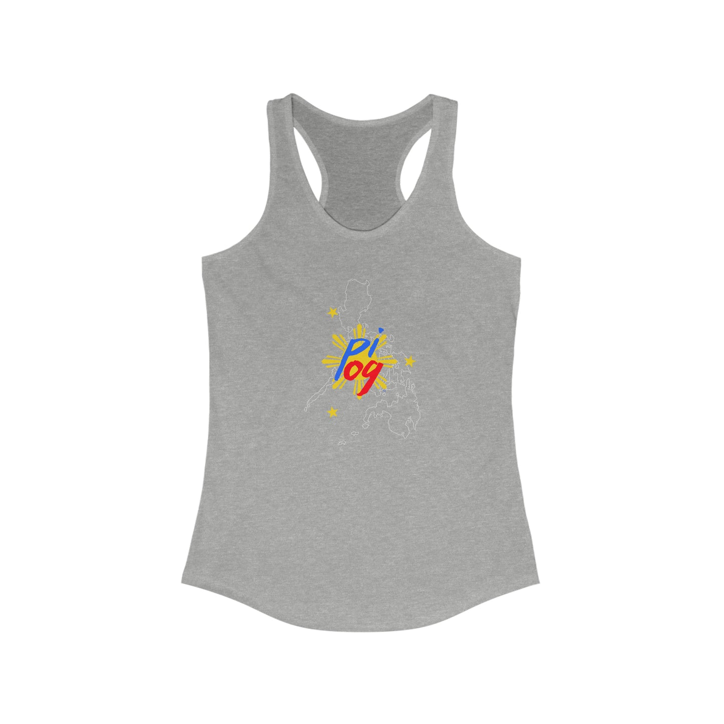 Philippines PI OG (white border) - Women's Ideal Racerback Tank