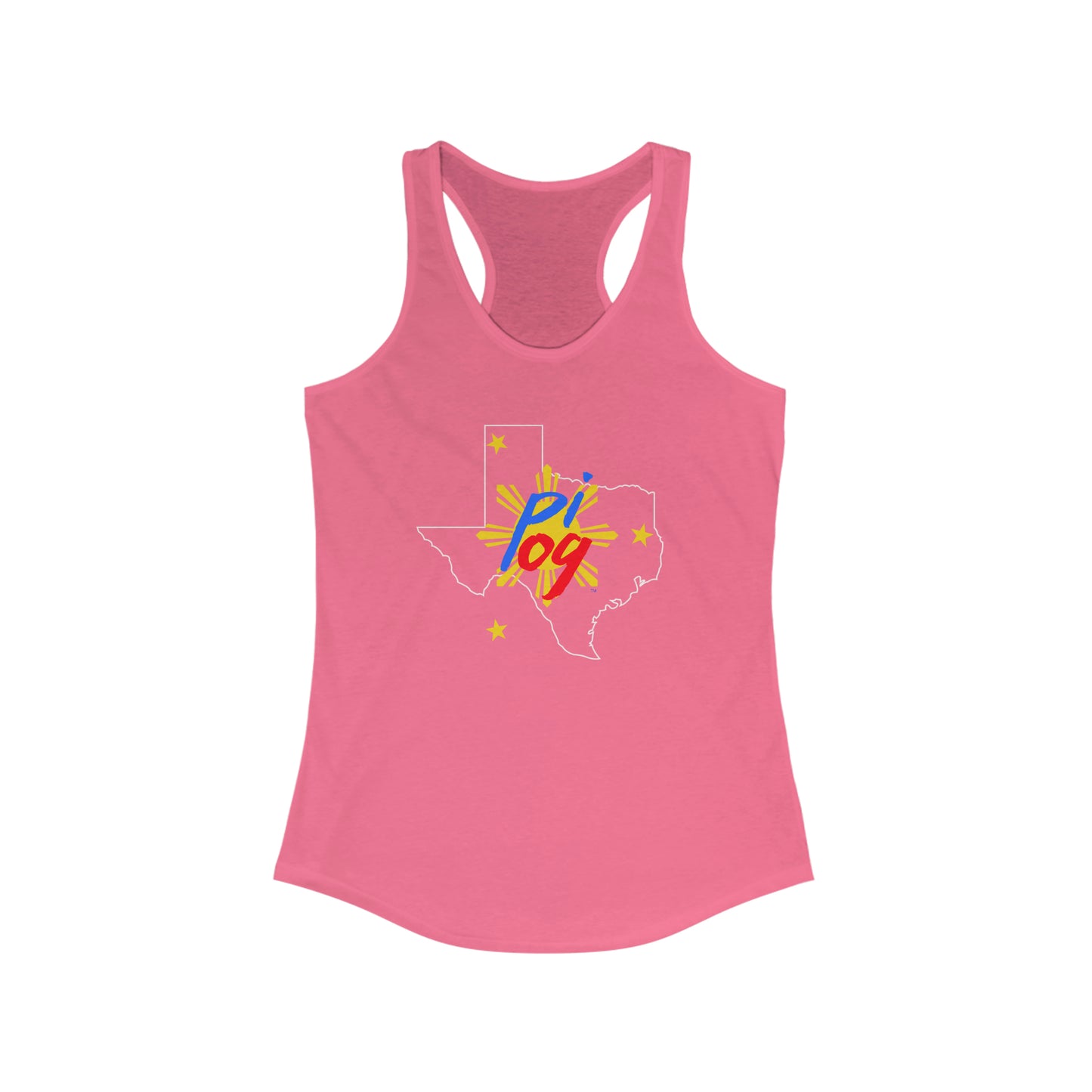 Texas PI OG (white border) - Women's Ideal Racerback Tank