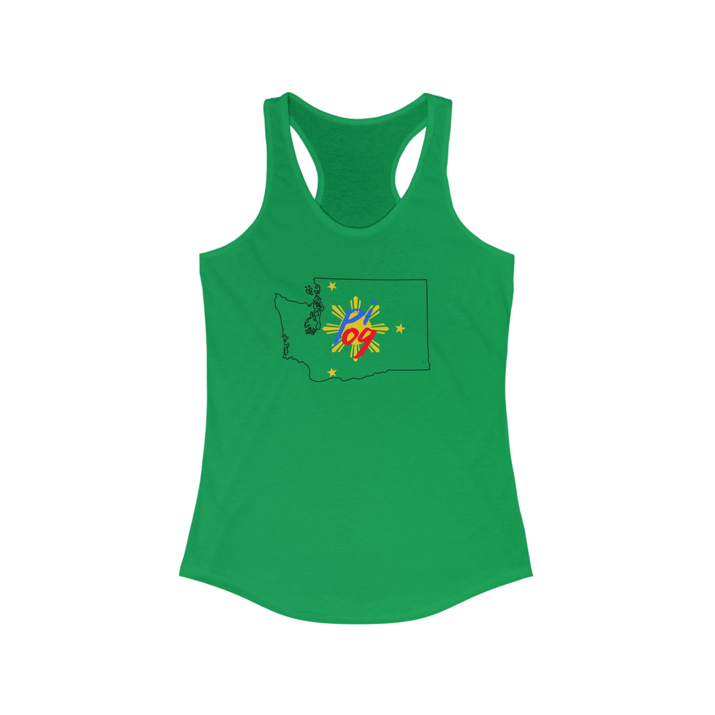 Washington PI OG (black border) - Women's Ideal Racerback Tank