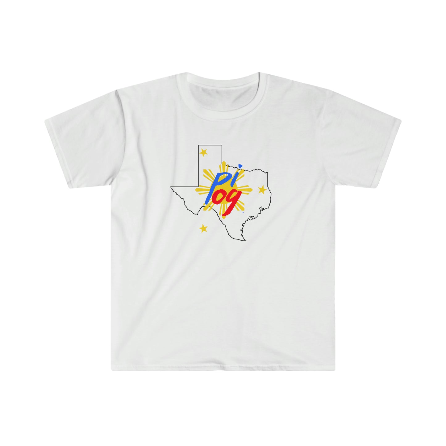 Texas PI OG (black border) - Unisex Softstyle T-Shirt